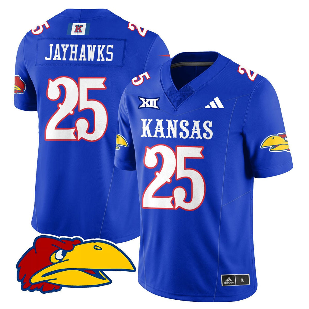 Custom Kansas Jayhawks Football 2025 Limited Jersey - All Stitched