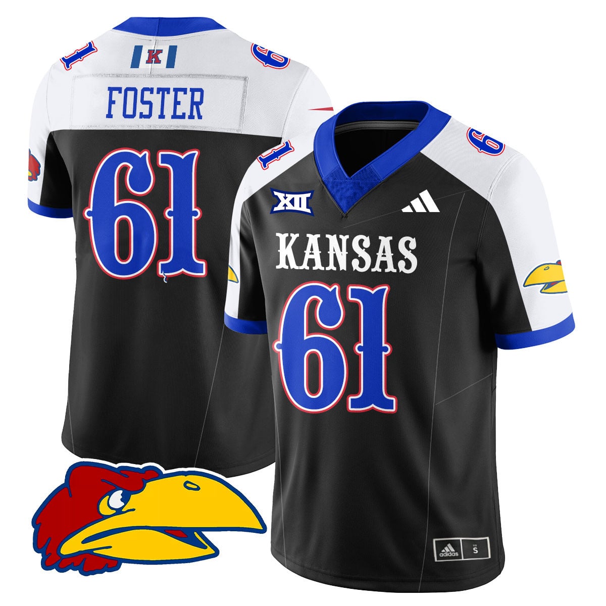 Custom Kansas Jayhawks Football 2025 Limited Jersey - All Stitched