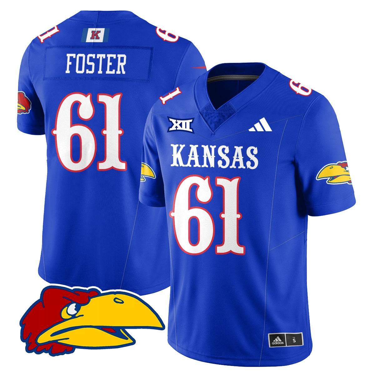 Custom Kansas Jayhawks Football 2025 Limited Jersey - All Stitched