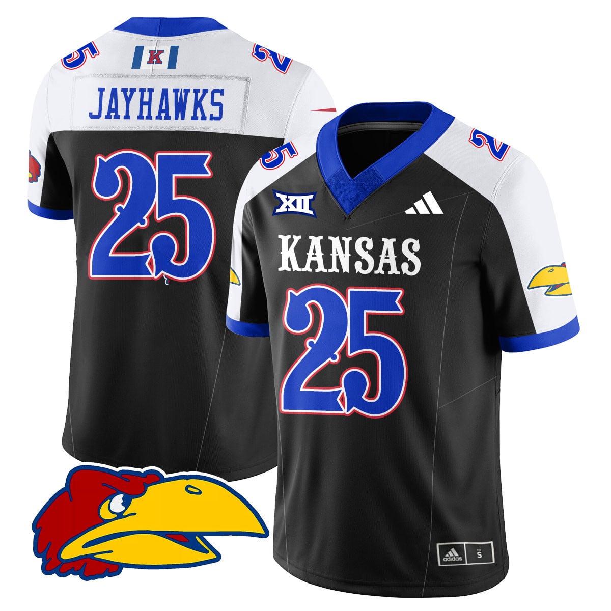 Custom Kansas Jayhawks Football 2025 Limited Jersey - All Stitched