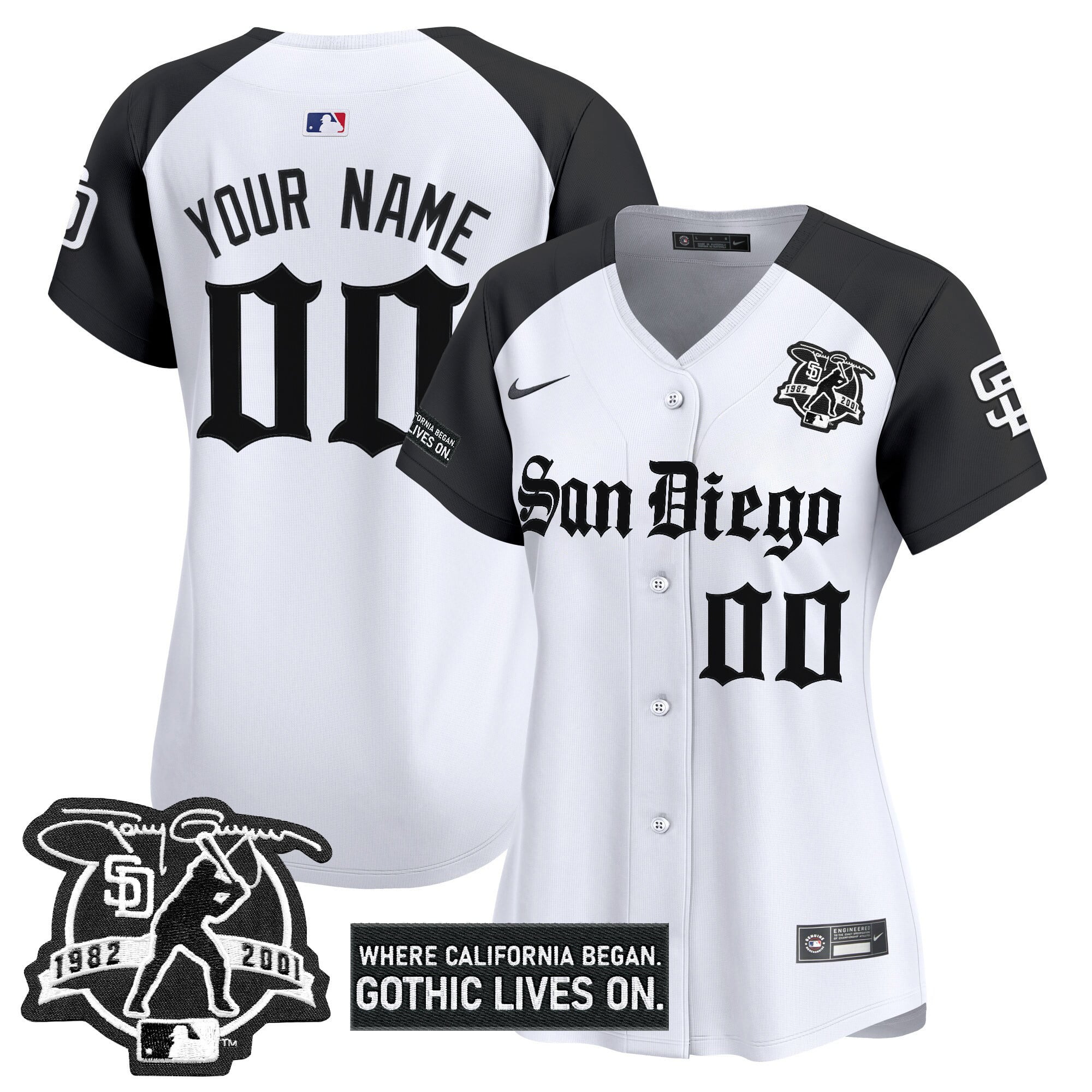 San Diego Padres 'Gothic Edition' Vapor Premier Limited Custom Jersey - All Stitched