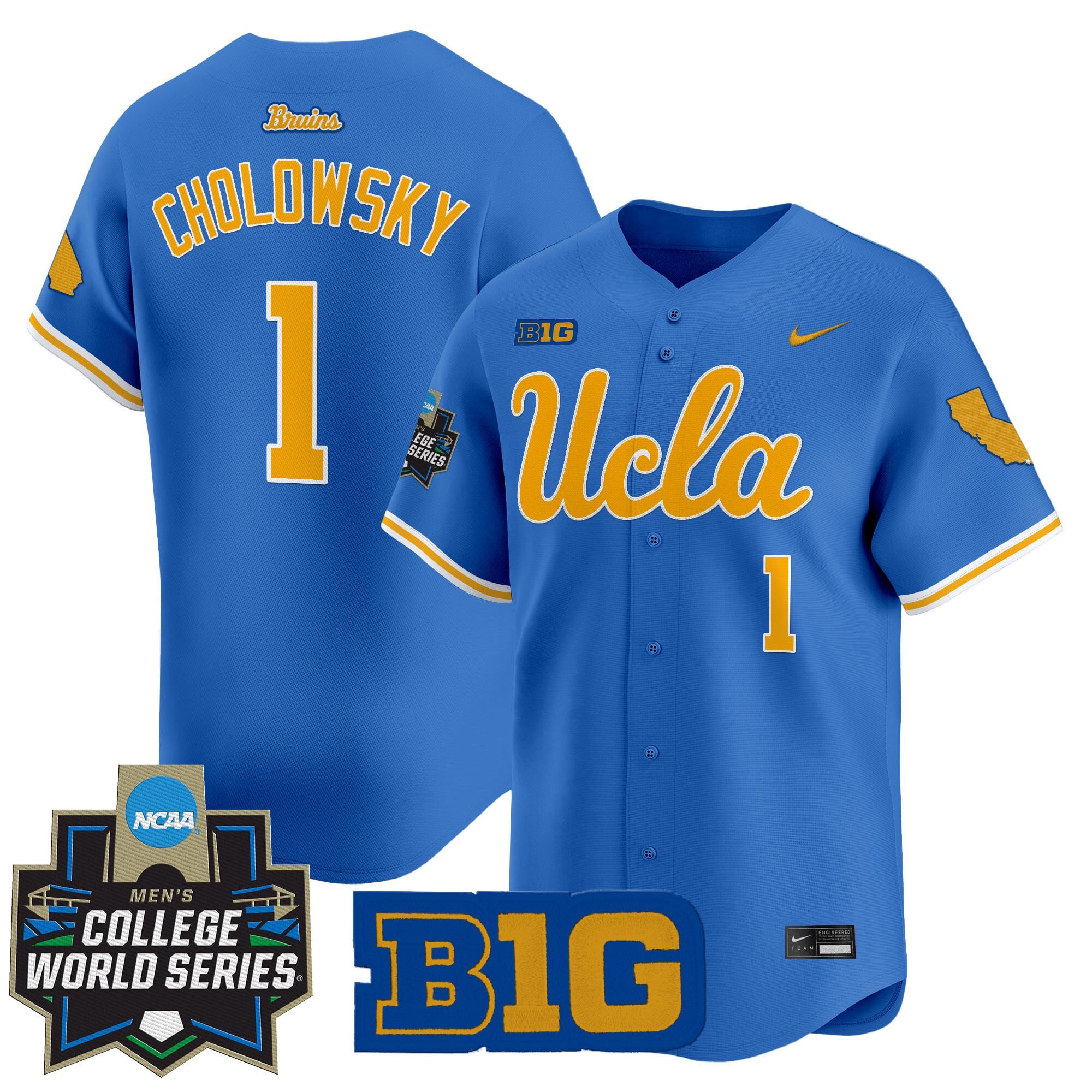 Youth's UCLA Bruins 2025 World Series Vapor Premier Limited Jersey - All Stitched