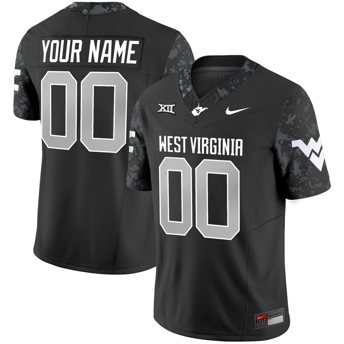 West Virginia Mountaineers 2025 Coal Rush Vapor Limited Custom Jersey - All Stitched