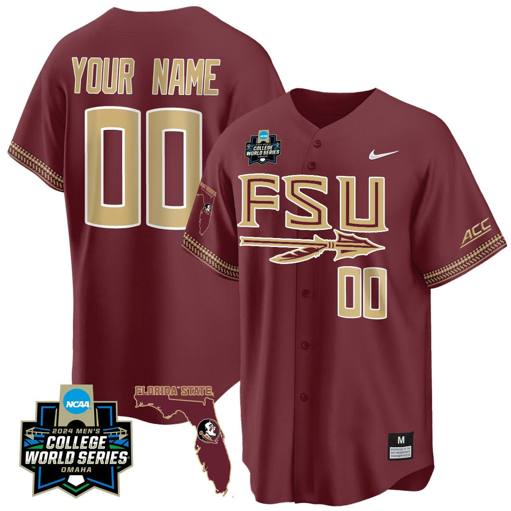 Custom Florida State Seminoles 2024 College World Series Vapor Premier Limited Jersey V2 - All Stitched