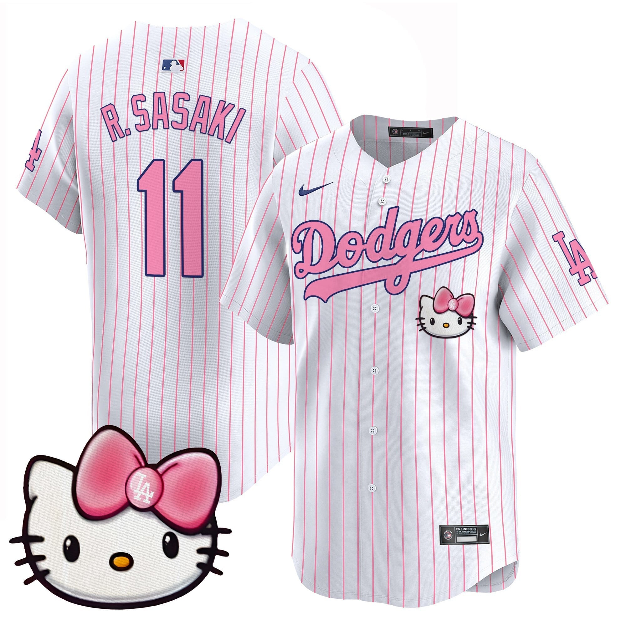 Unisex Dodgers 2025 Hello Kitty Vapor Premier Limited Jersey  All Stitched