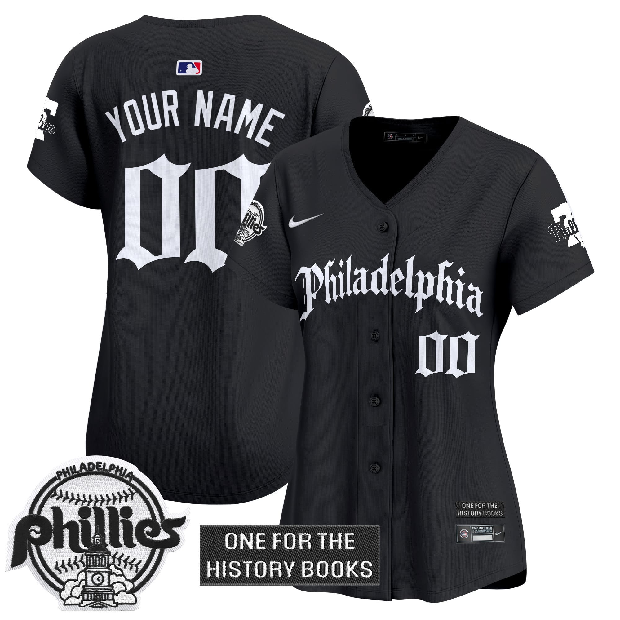 Phillies 'Retro Newspaper Edition' Vapor Premier Limited Custom Jersey - All Stitched