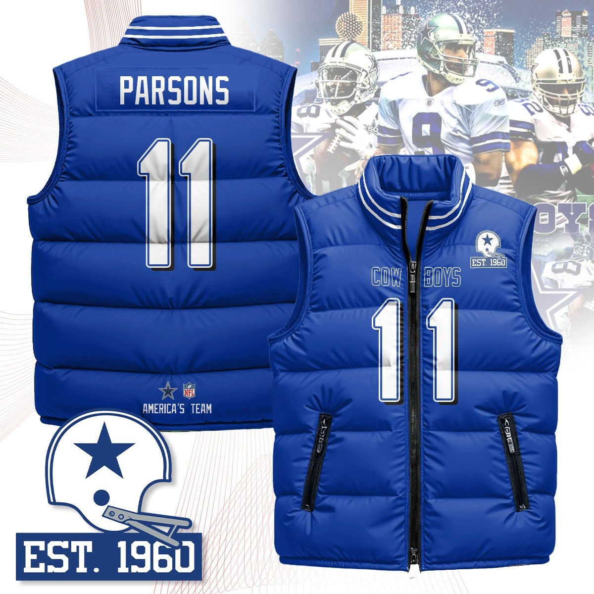 Dallas Cowboys Unisex Puffer Vest