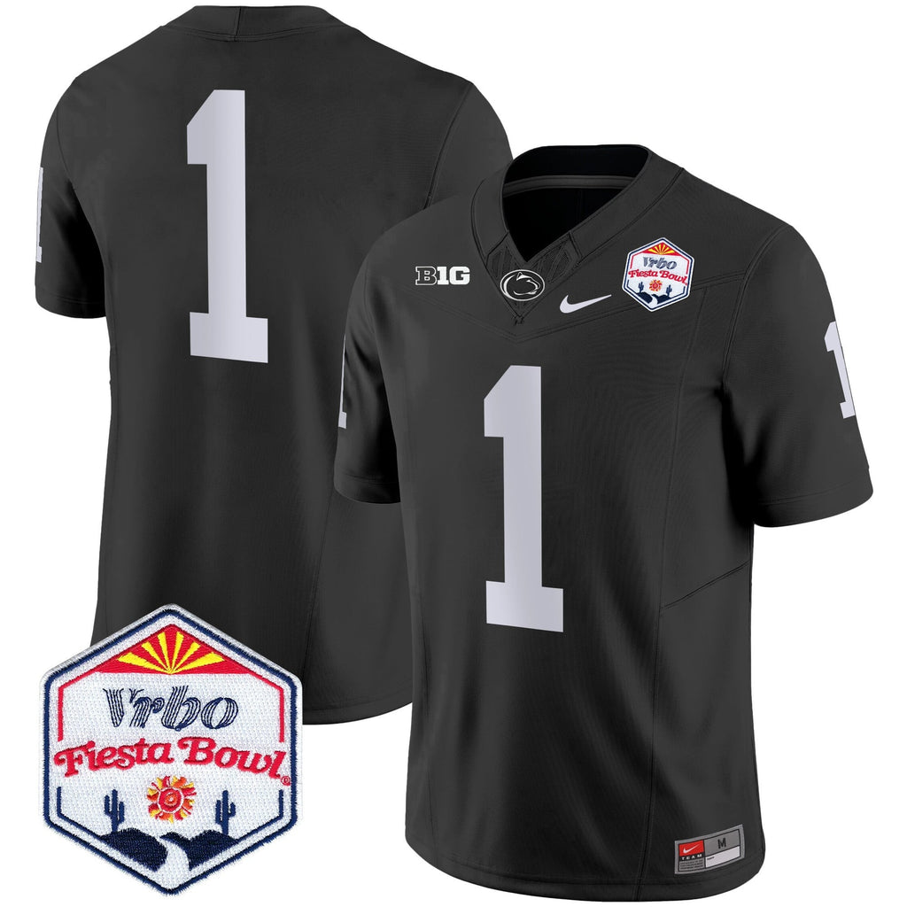 Men's Penn State Nittany Lions 2024 The Fiesta Bowl Patch Vapor Limited Jersey - All Stitched