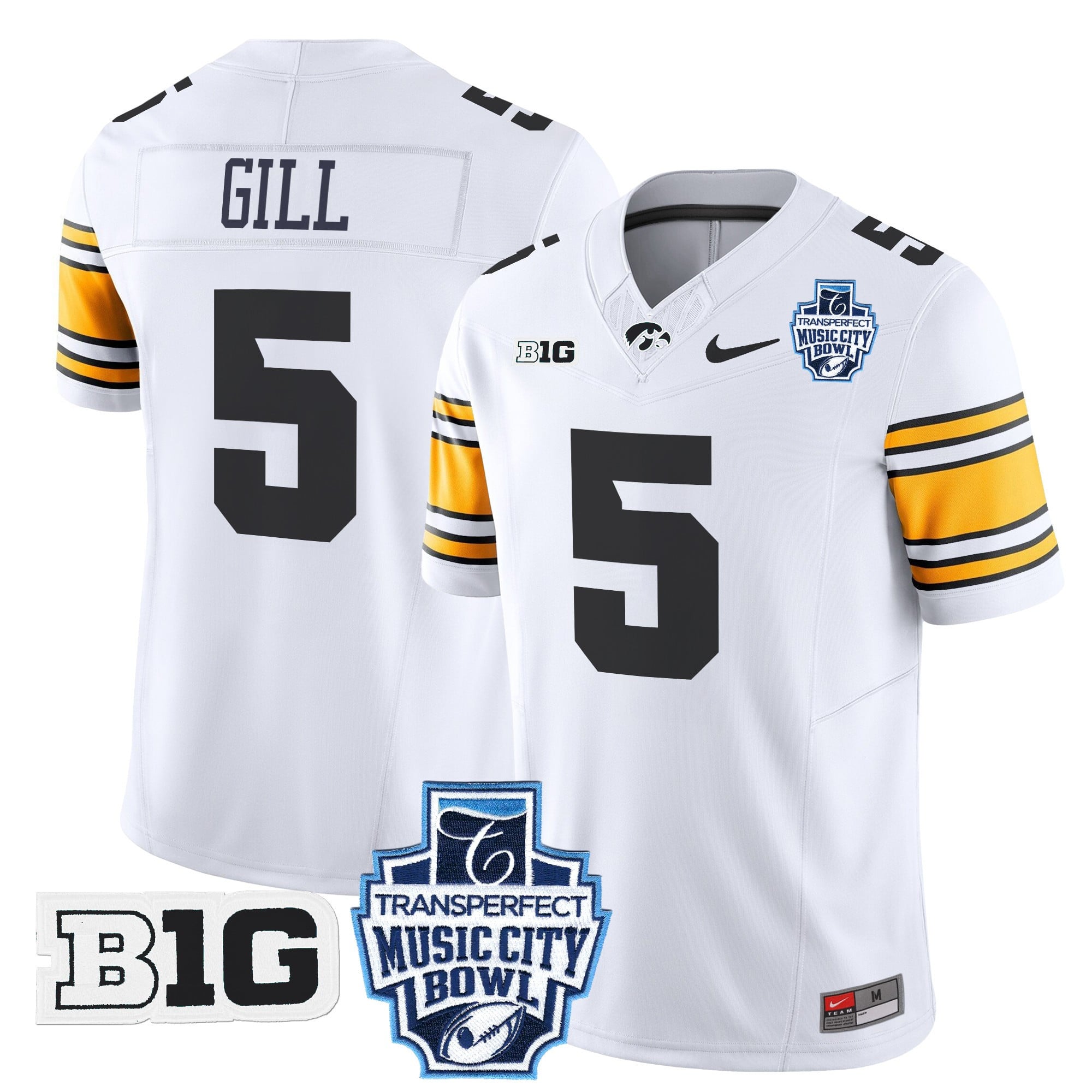 Men's Iowa Hawkeyes 2024 Music City Bowl Vapor Limited Jersey - All Stitched