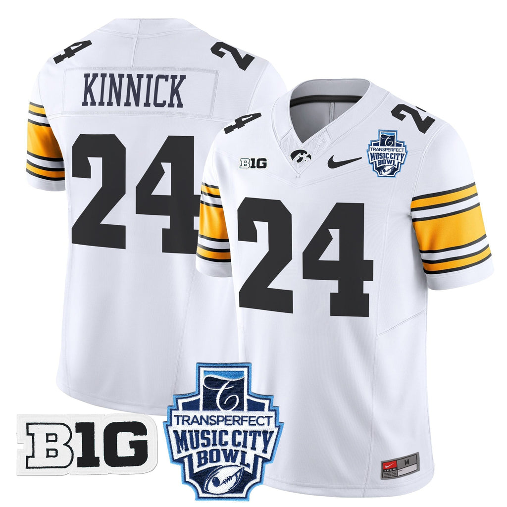 Men's Iowa Hawkeyes 2024 Music City Bowl Vapor Limited Jersey - All Stitched