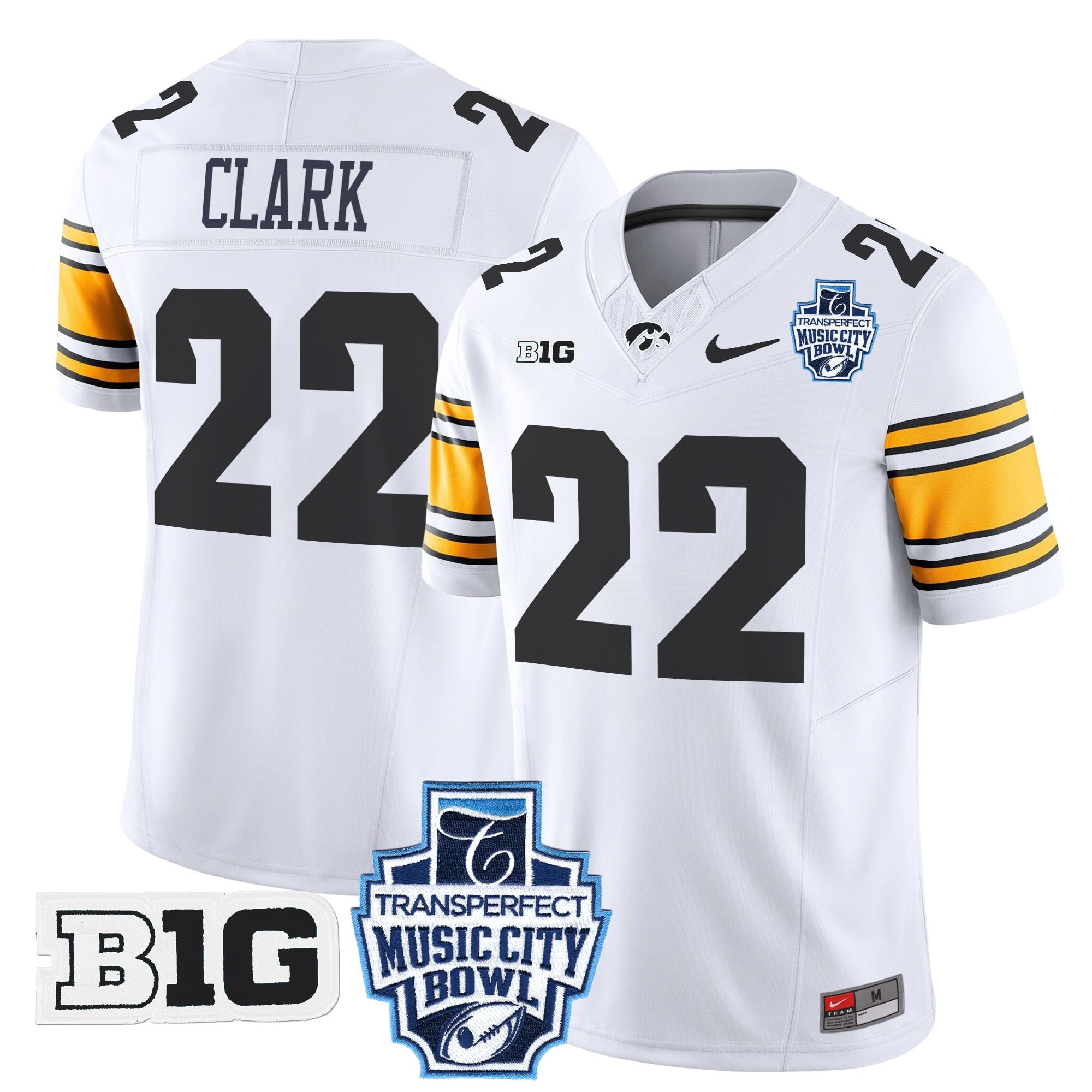 Men's Iowa Hawkeyes 2024 Music City Bowl Vapor Limited Jersey - All Stitched