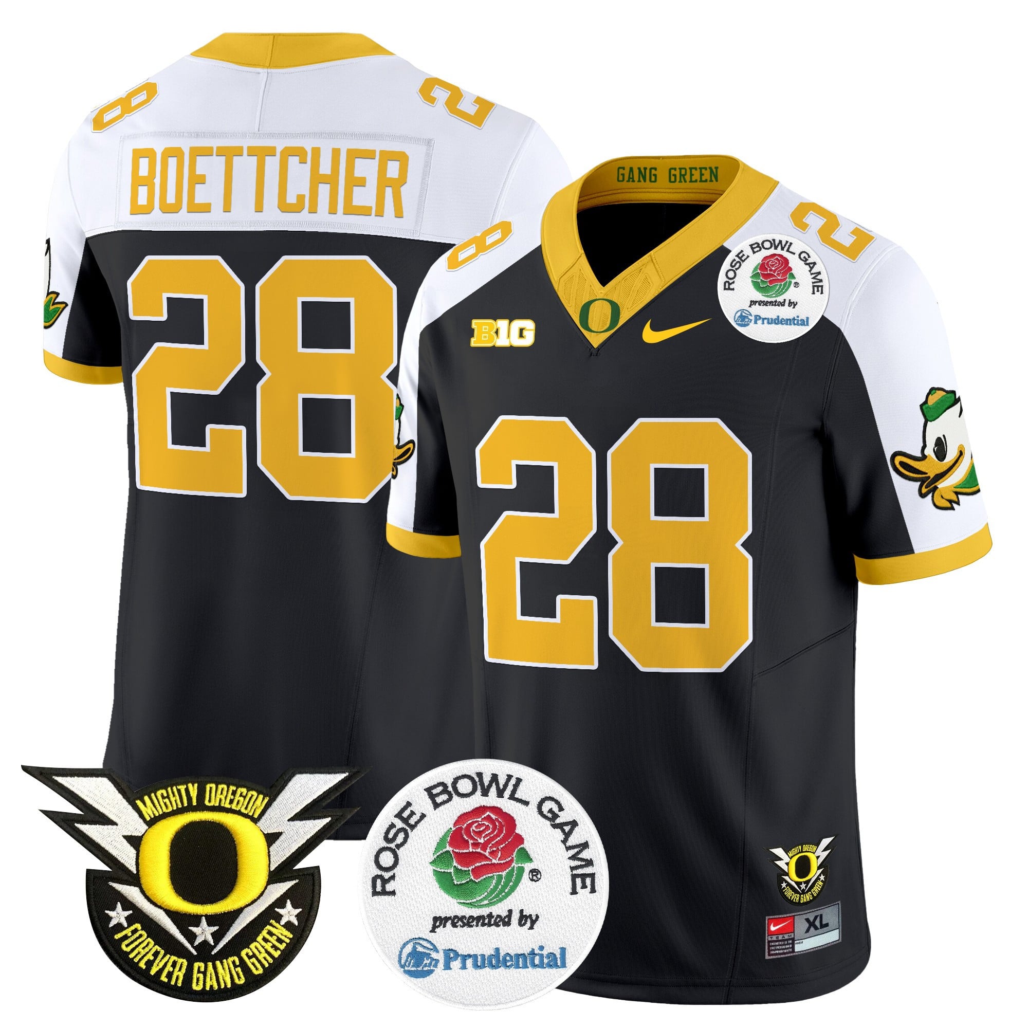 Men's Oregon Ducks 2024 Rose Bowl Vapor Limited Jersey - All Stitched