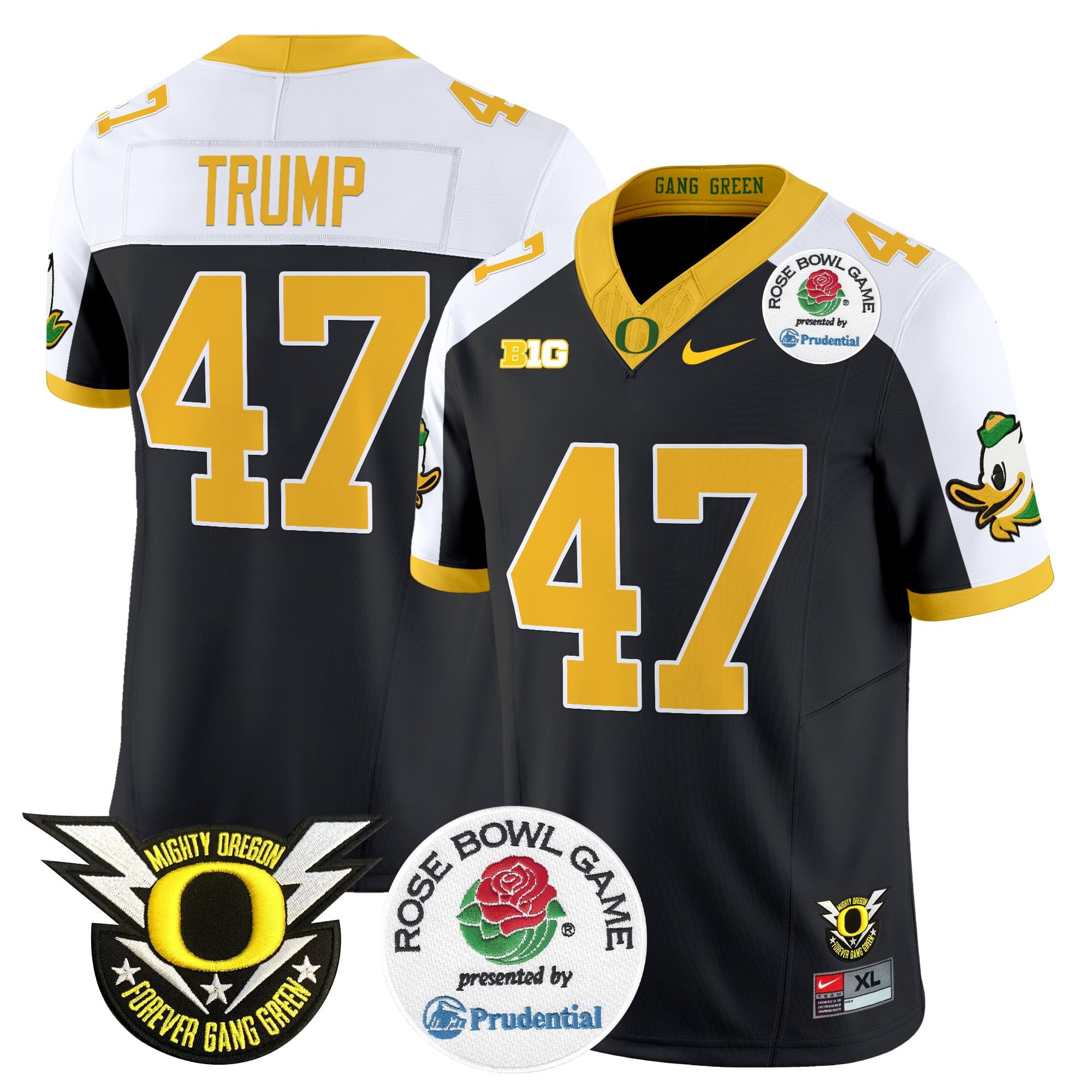 Men's Oregon Ducks 2024 Rose Bowl Vapor Limited Jersey - All Stitched