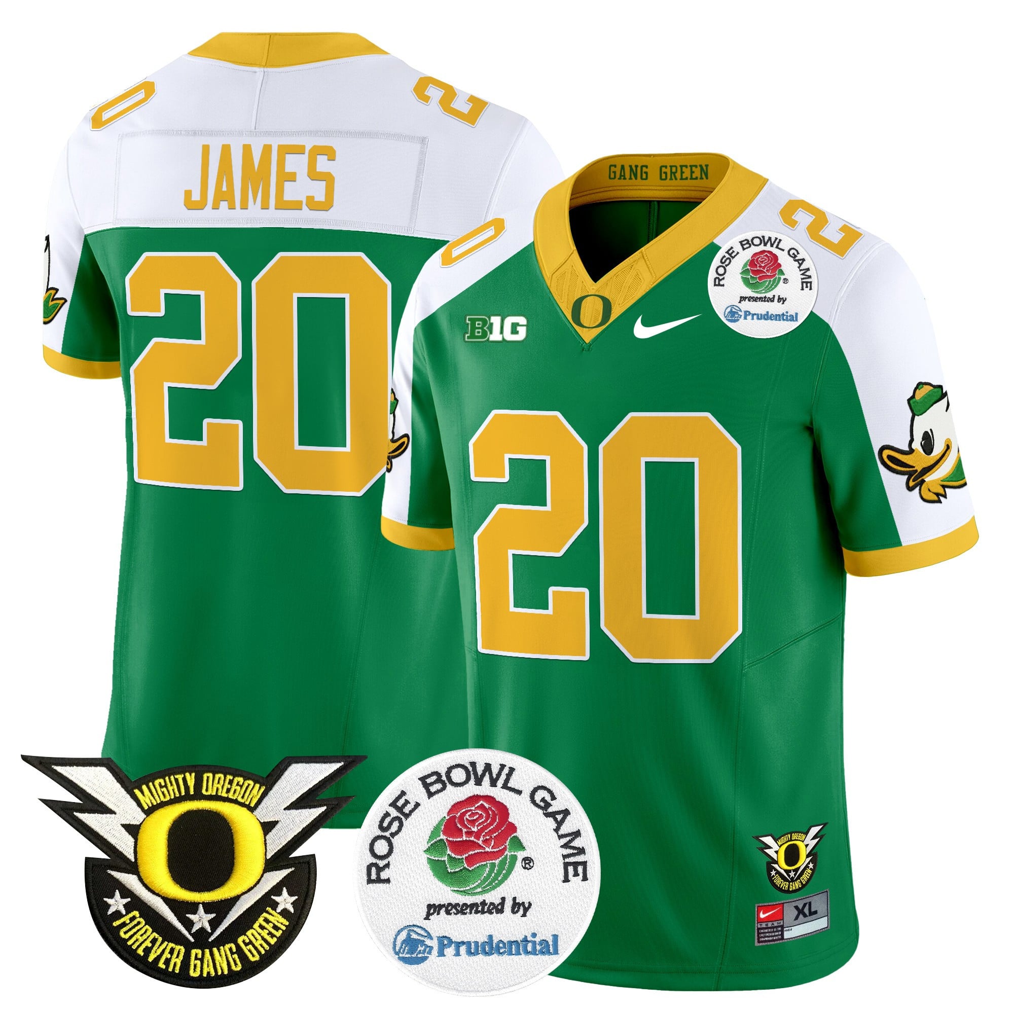 Men's Oregon Ducks 2024 Rose Bowl Vapor Limited Jersey - All Stitched