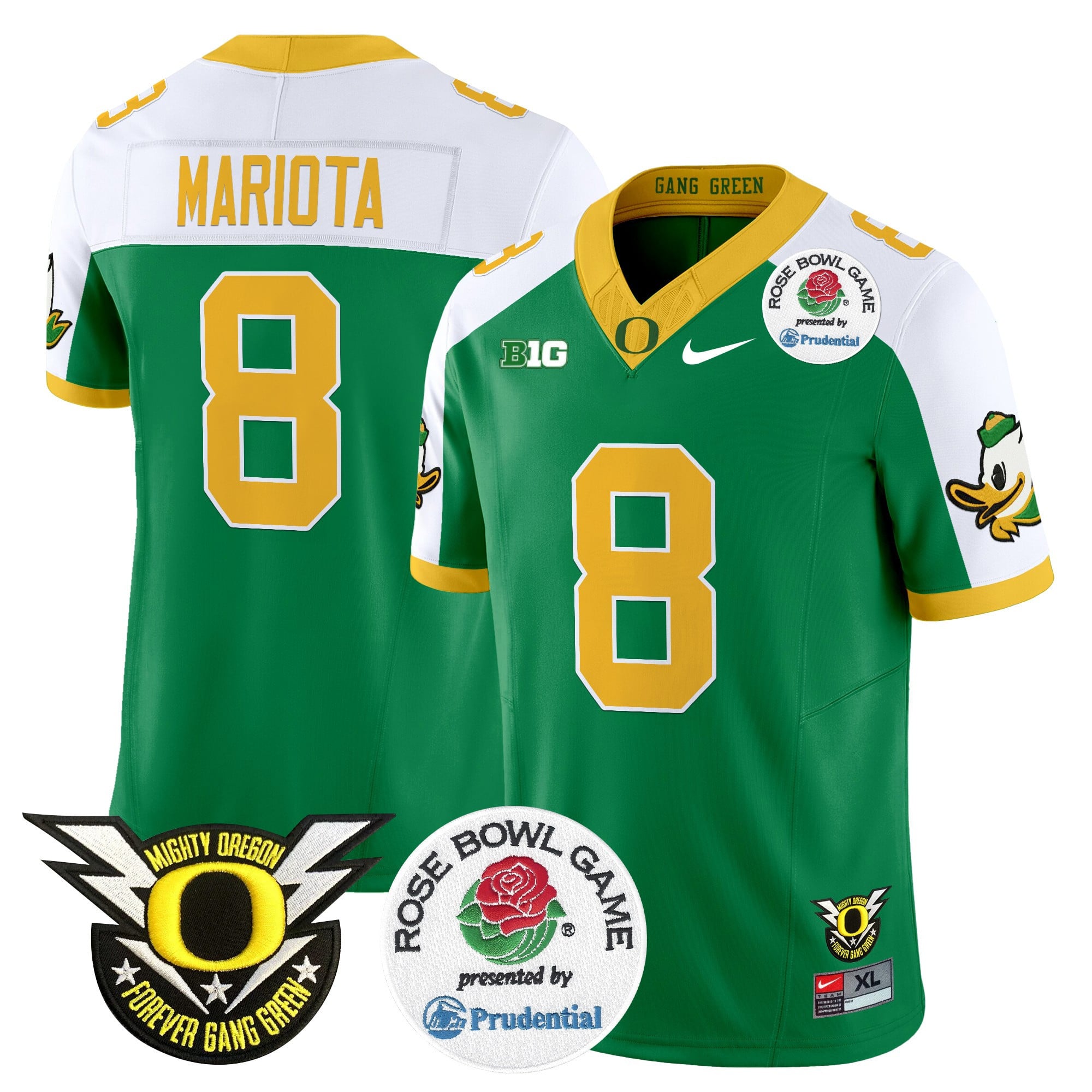 Men's Oregon Ducks 2024 Rose Bowl Vapor Limited Jersey - All Stitched