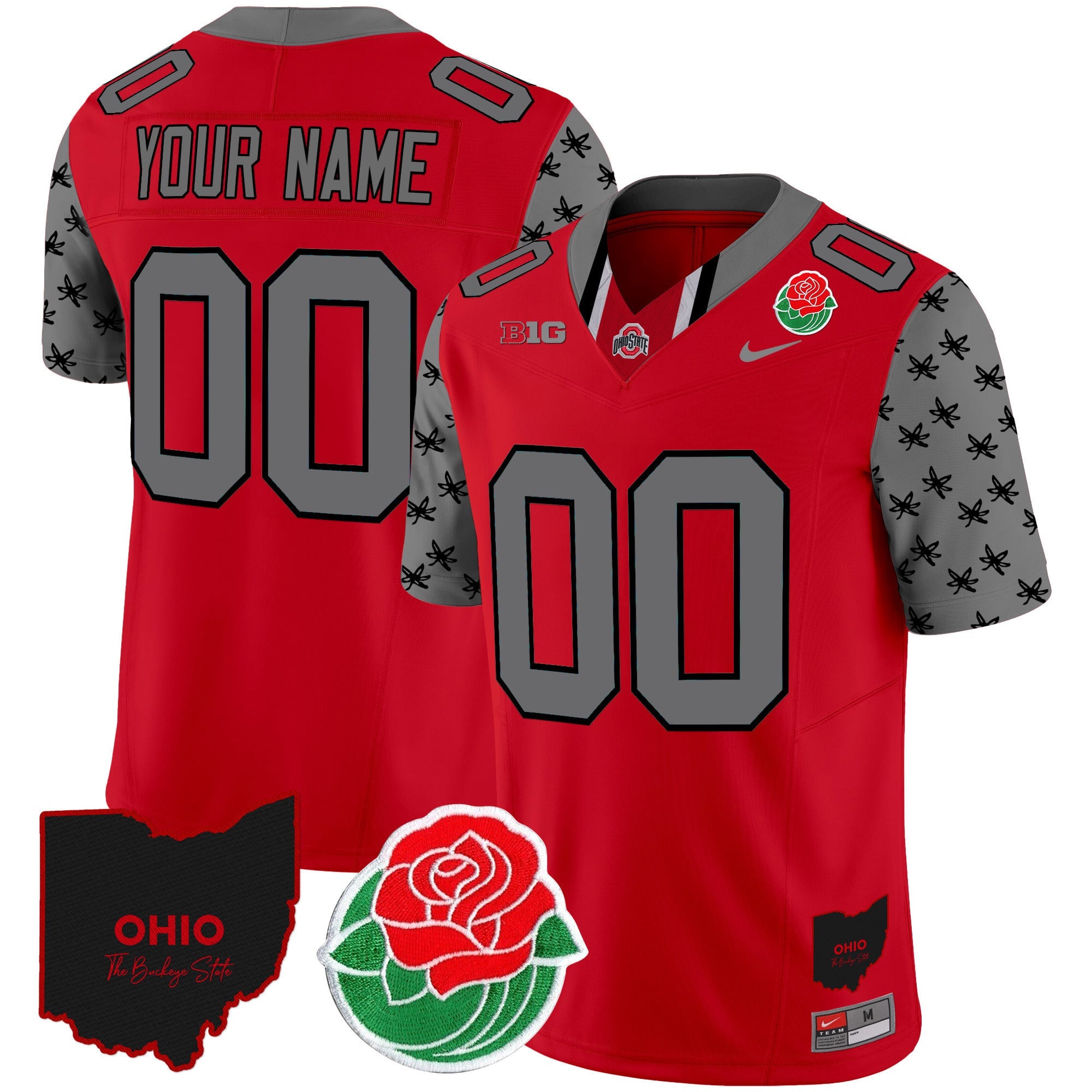 Ohio State Buckeyes Rose Bowl Vapor Limited Custom Jersey - All Stitched