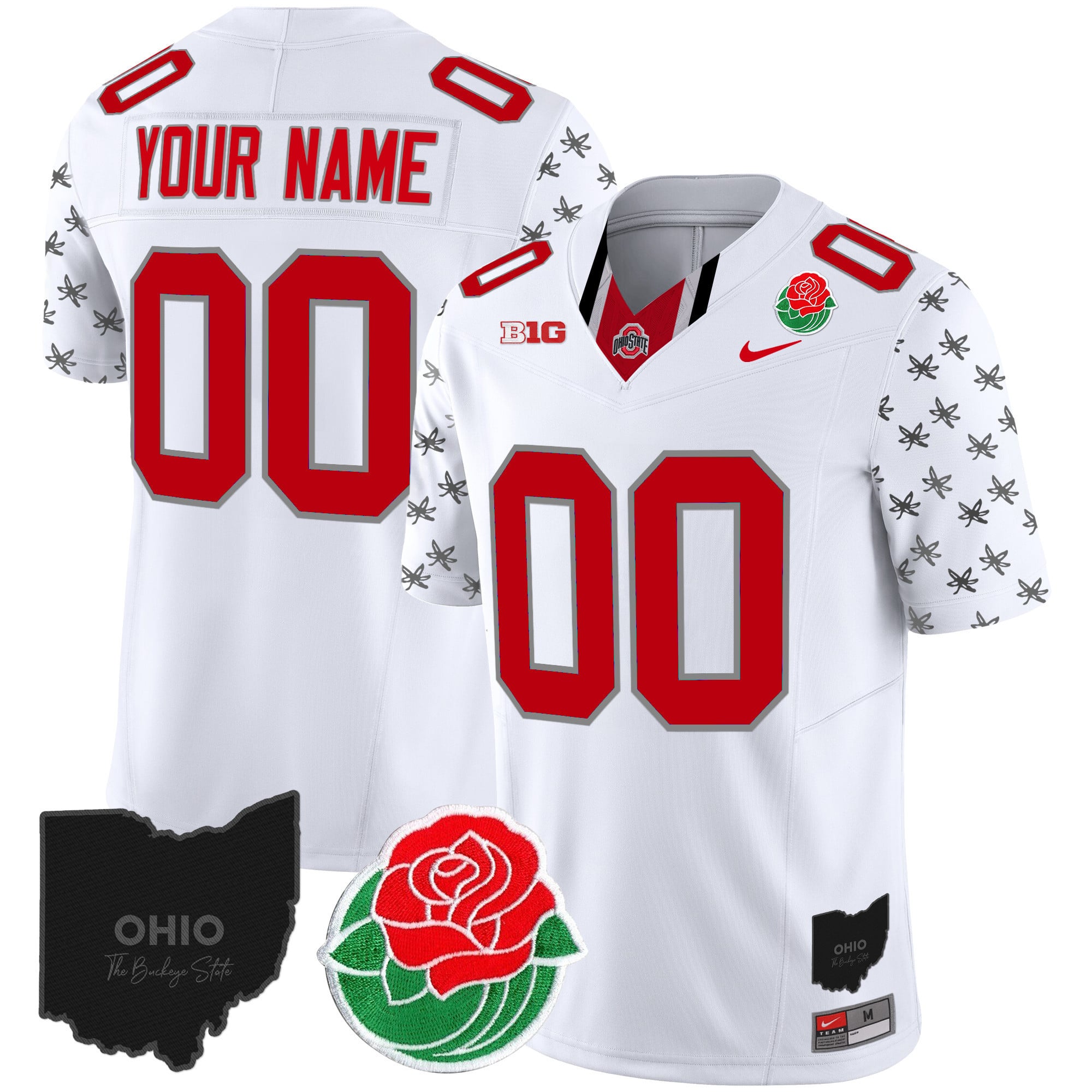 Ohio State Buckeyes Rose Bowl Vapor Limited Custom Jersey - All Stitched