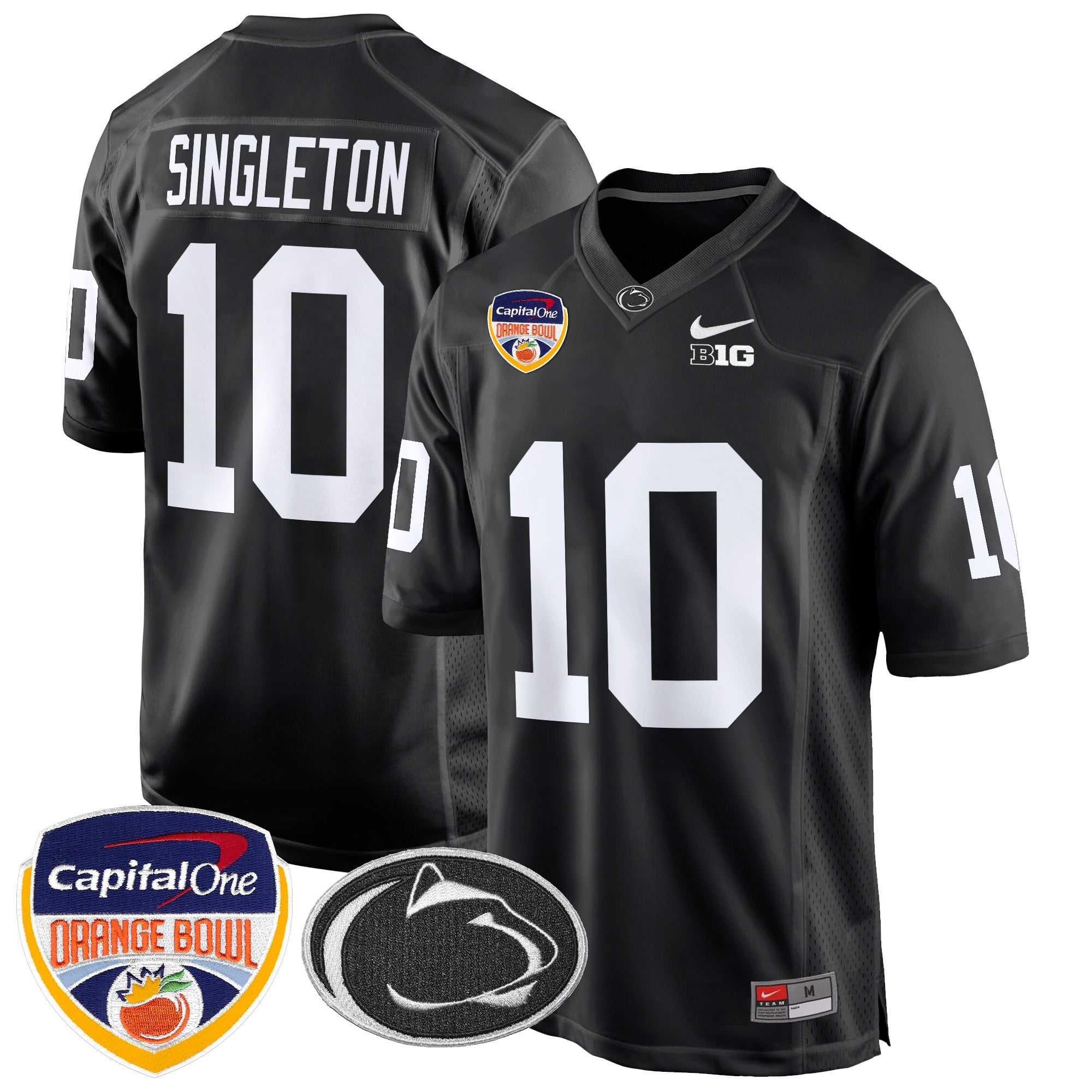 Men's Penn State Nittany Lions Orange Bowl Patch Game Jersey - All Stitched