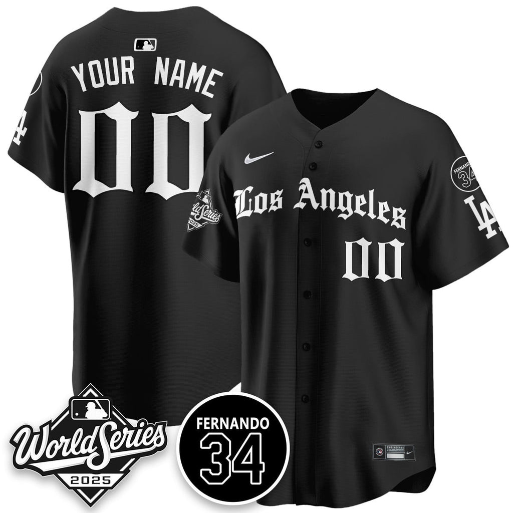 Los Angeles Dodgers 2025 Gothic NL Champions Jersey - All Stitched