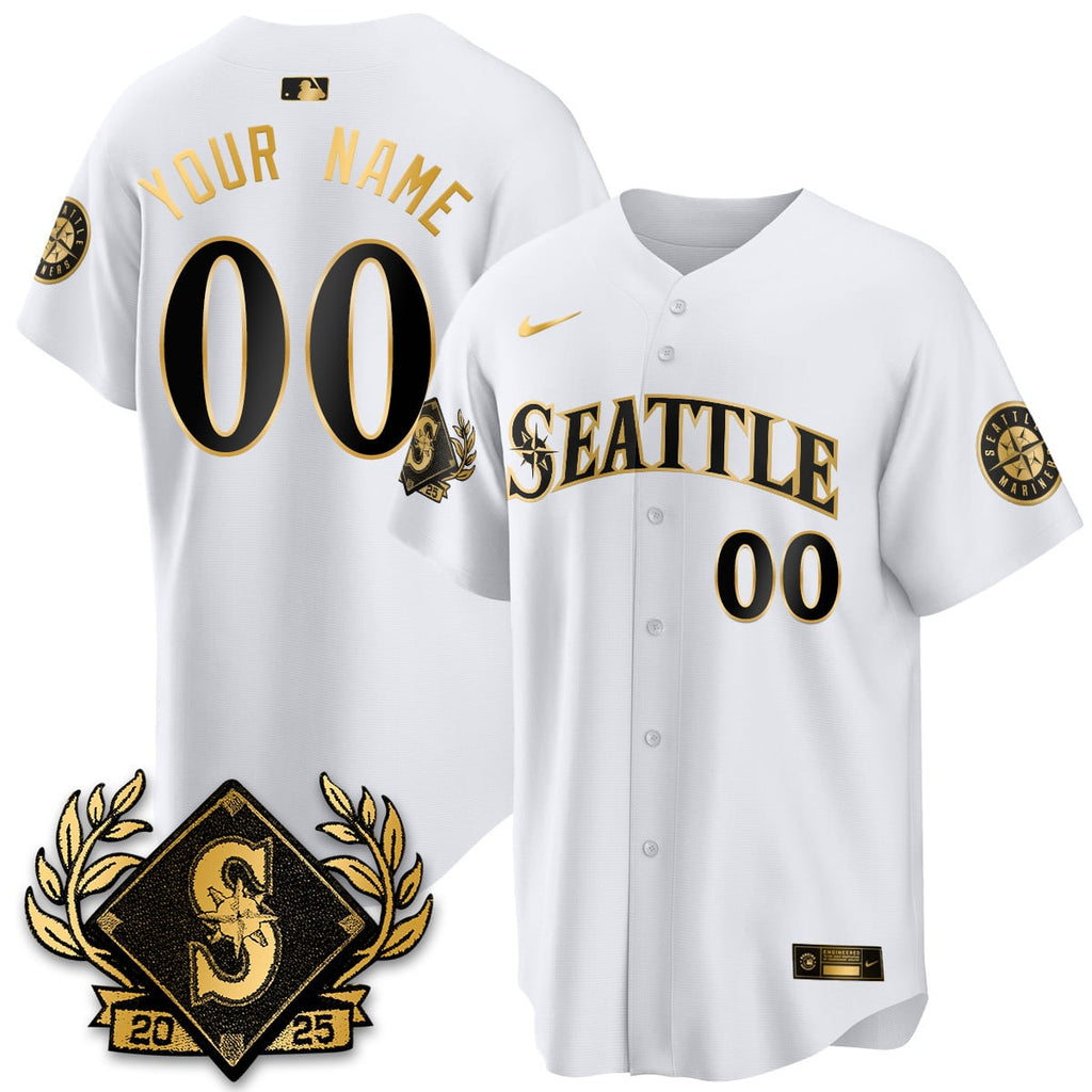 Seattle Mariners 2025 Series Gold Jersey - All Stitched