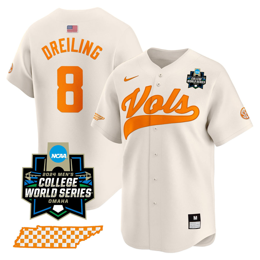 Men's Tennessee Volunteers 2024 College World Series Vapor Premier Limited Jersey V2 - All Stitched