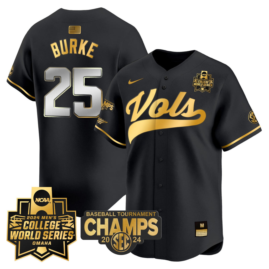 Men's Tennessee Volunteers 2024 Tournament Champs & World Series Vapor Premier Limited Jersey - All Stitched