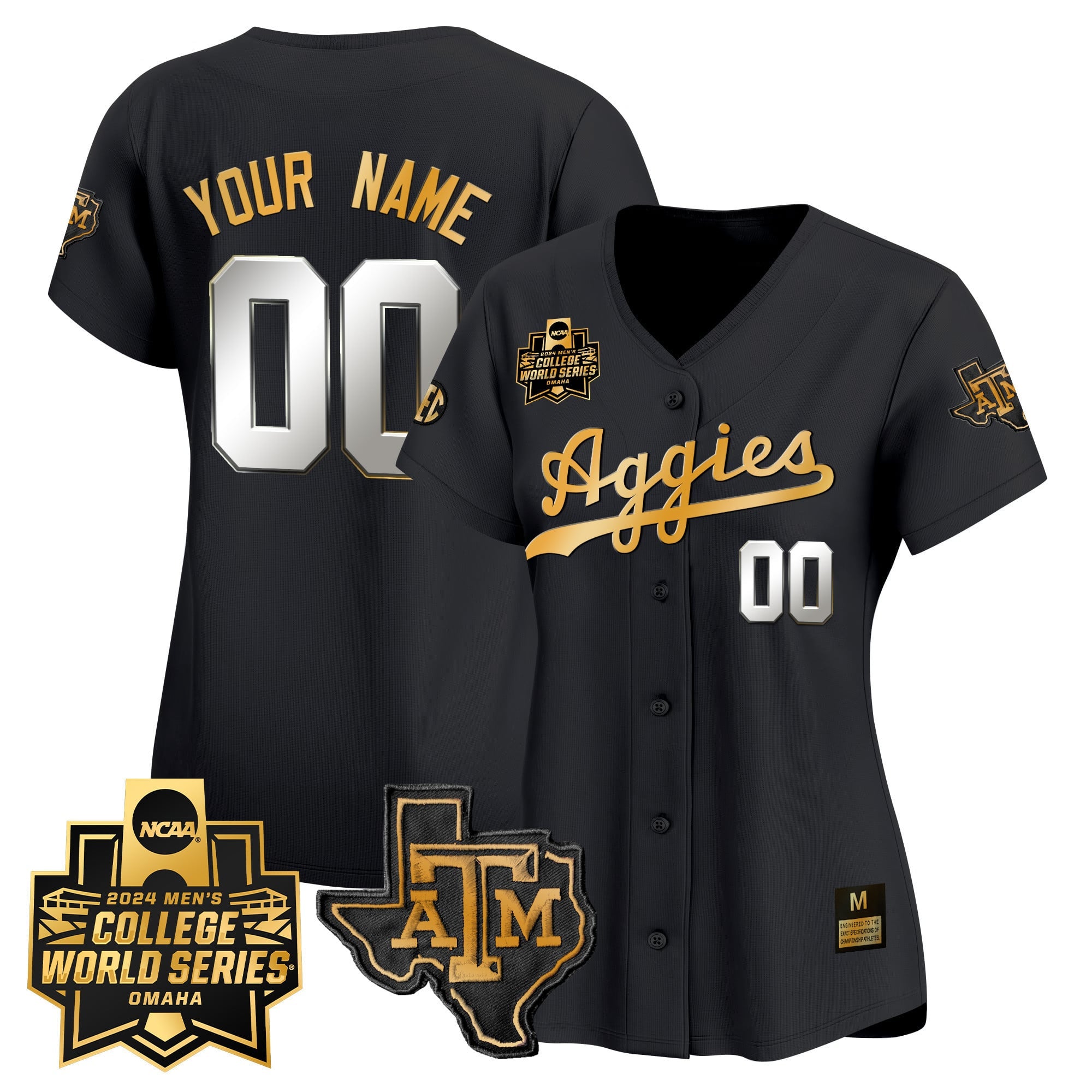 Texas A&M Aggies 2024 College World Series Vapor Premier Limited Custom Jersey - All Stitched