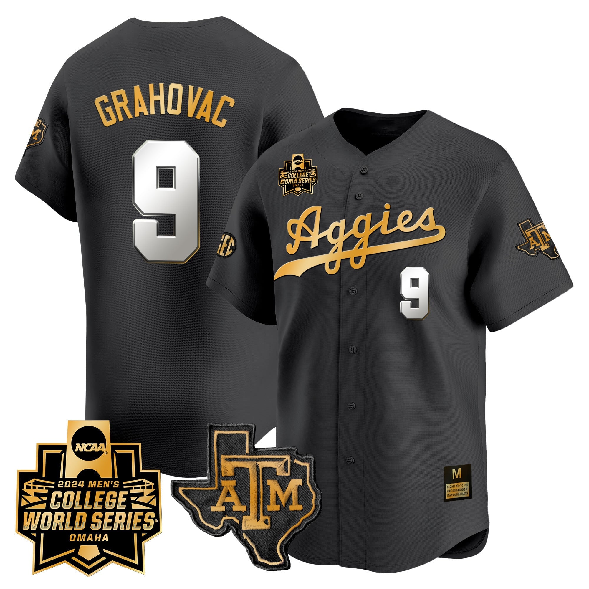Men's Texas A&M Aggies 2024 College World Series Vapor Premier Limited Jersey - All Stitched