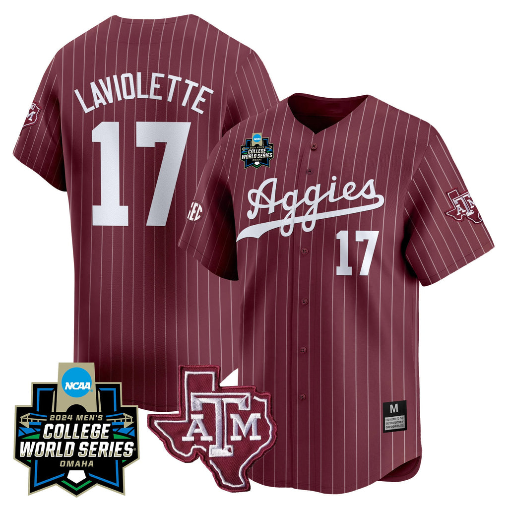 Men's Texas A&M Aggies 2024 College World Series Vapor Premier Limited Jersey - All Stitched