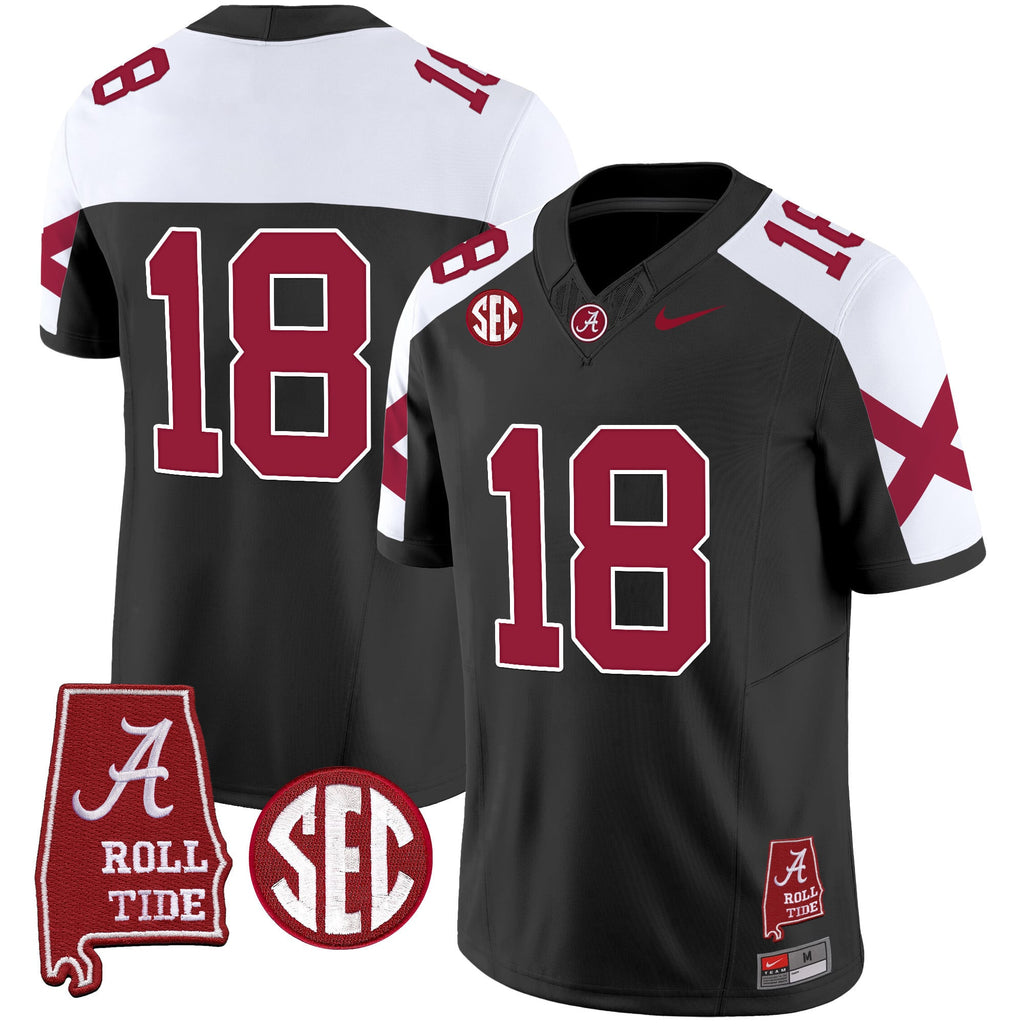 Men's Alabama Crimson Tide Vapor Limited Jersey V6 - Alabama Map - All Stitched