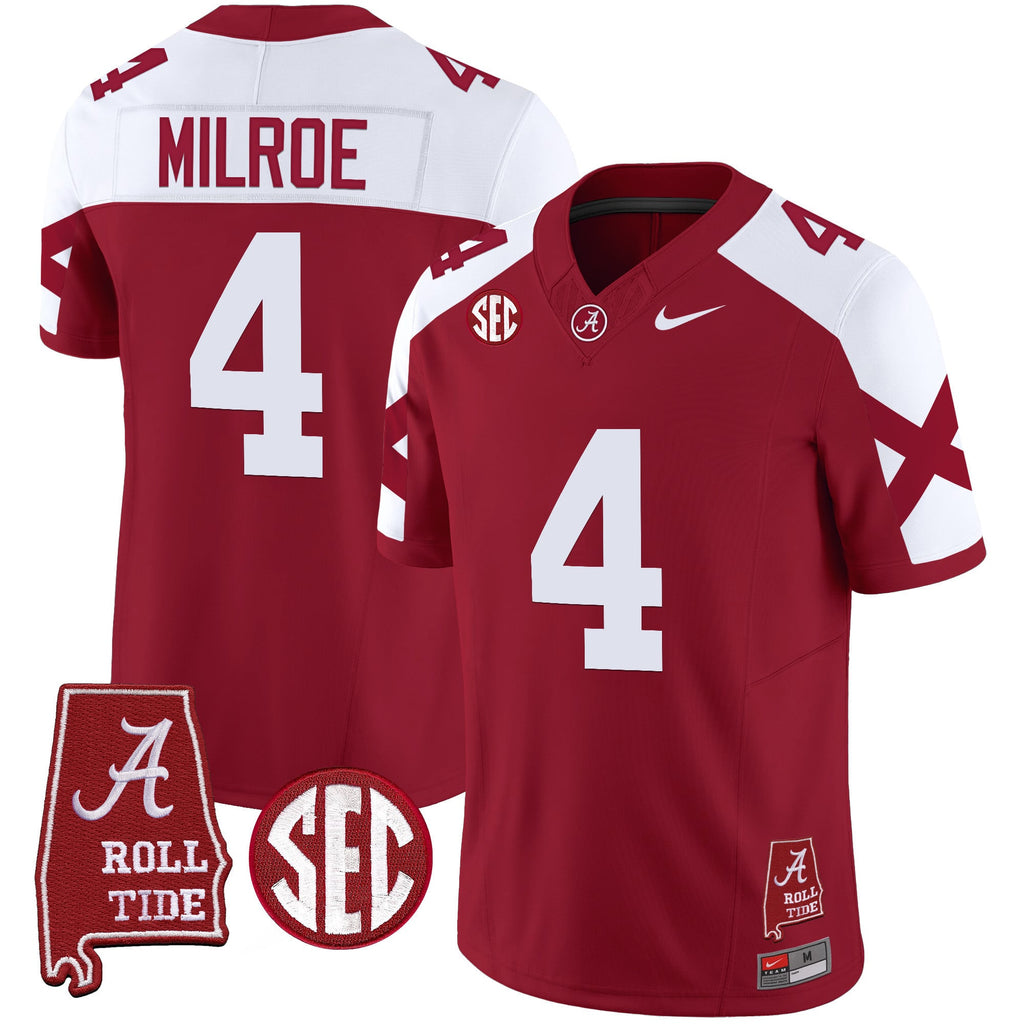 Men's Alabama Crimson Tide Vapor Limited Jersey V6 - Alabama Map - All Stitched