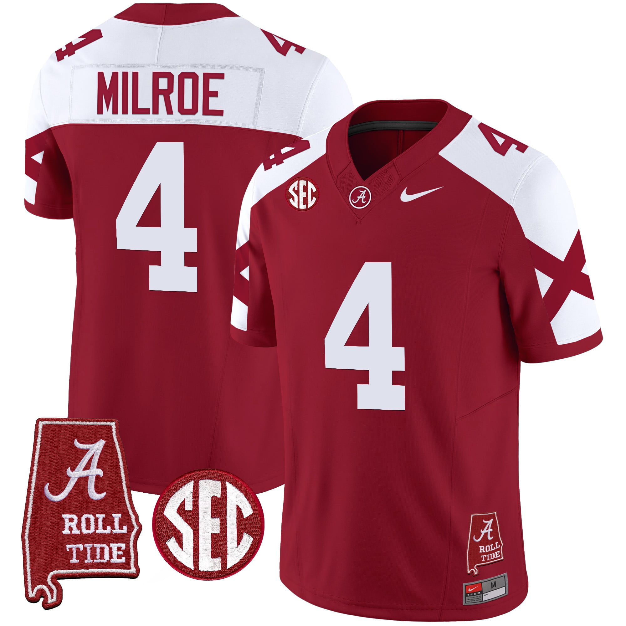 Men's Alabama Crimson Tide Vapor Limited Jersey V6 - Alabama Map - All Stitched