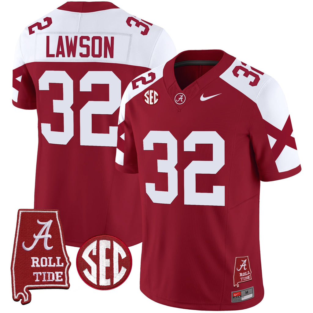 Men's Alabama Crimson Tide Vapor Limited Jersey V6 - Alabama Map - All Stitched