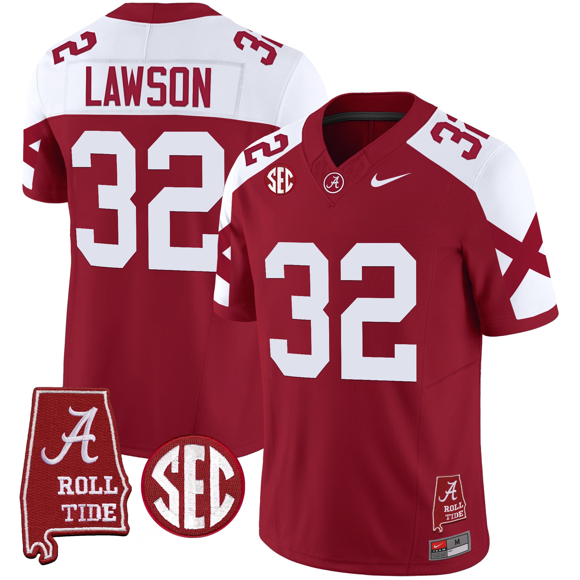Men's Alabama Crimson Tide Vapor Limited Jersey V6 - Alabama Map - All Stitched