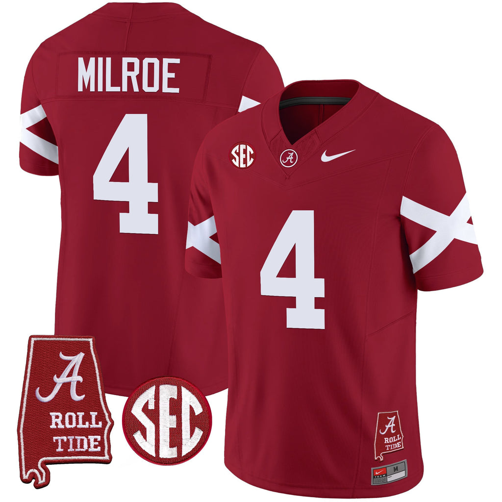 Men's Alabama Crimson Tide Vapor Limited Jersey V6 - Alabama Map - All Stitched