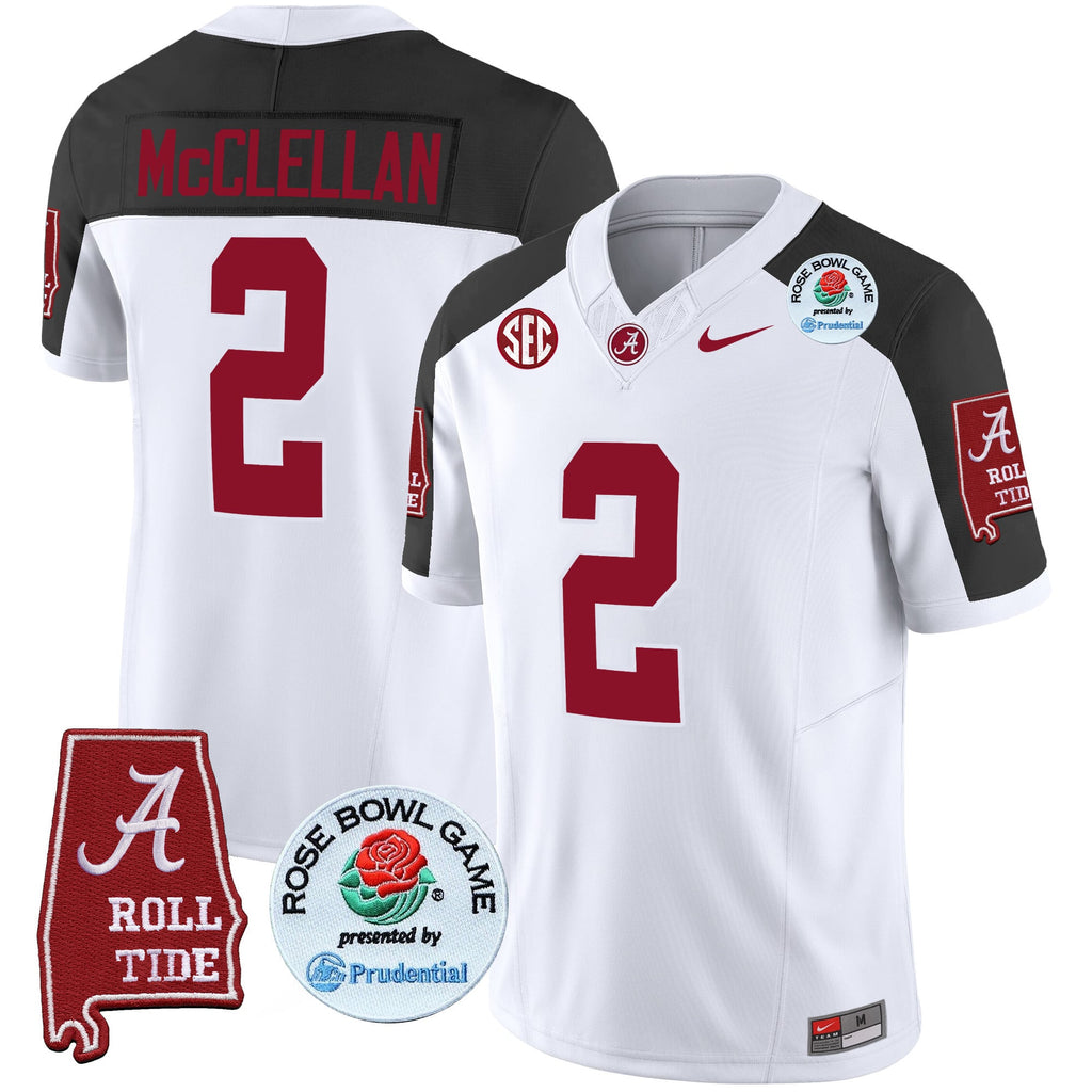 Men's Alabama Crimson Tide Rose Bowl Patch Vapor Limited Jersey - All Stitched