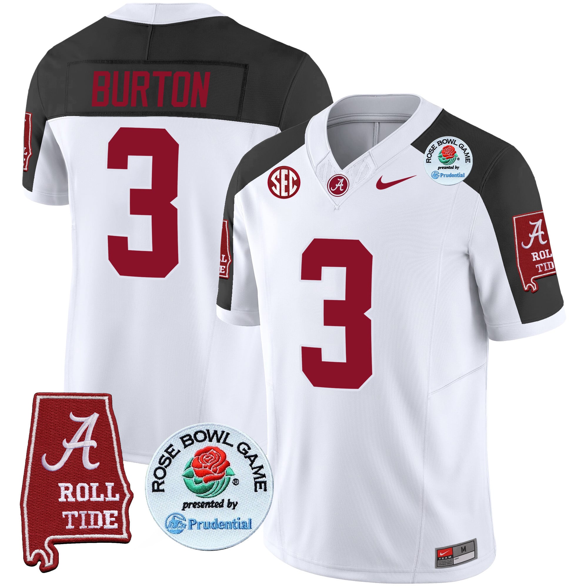 Men's Alabama Crimson Tide Rose Bowl Patch Vapor Limited Jersey - All Stitched