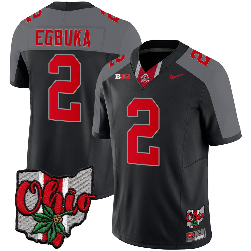 Men's Ohio State Buckeyes 2023 Gray Alternate Jersey V2 - Stitched