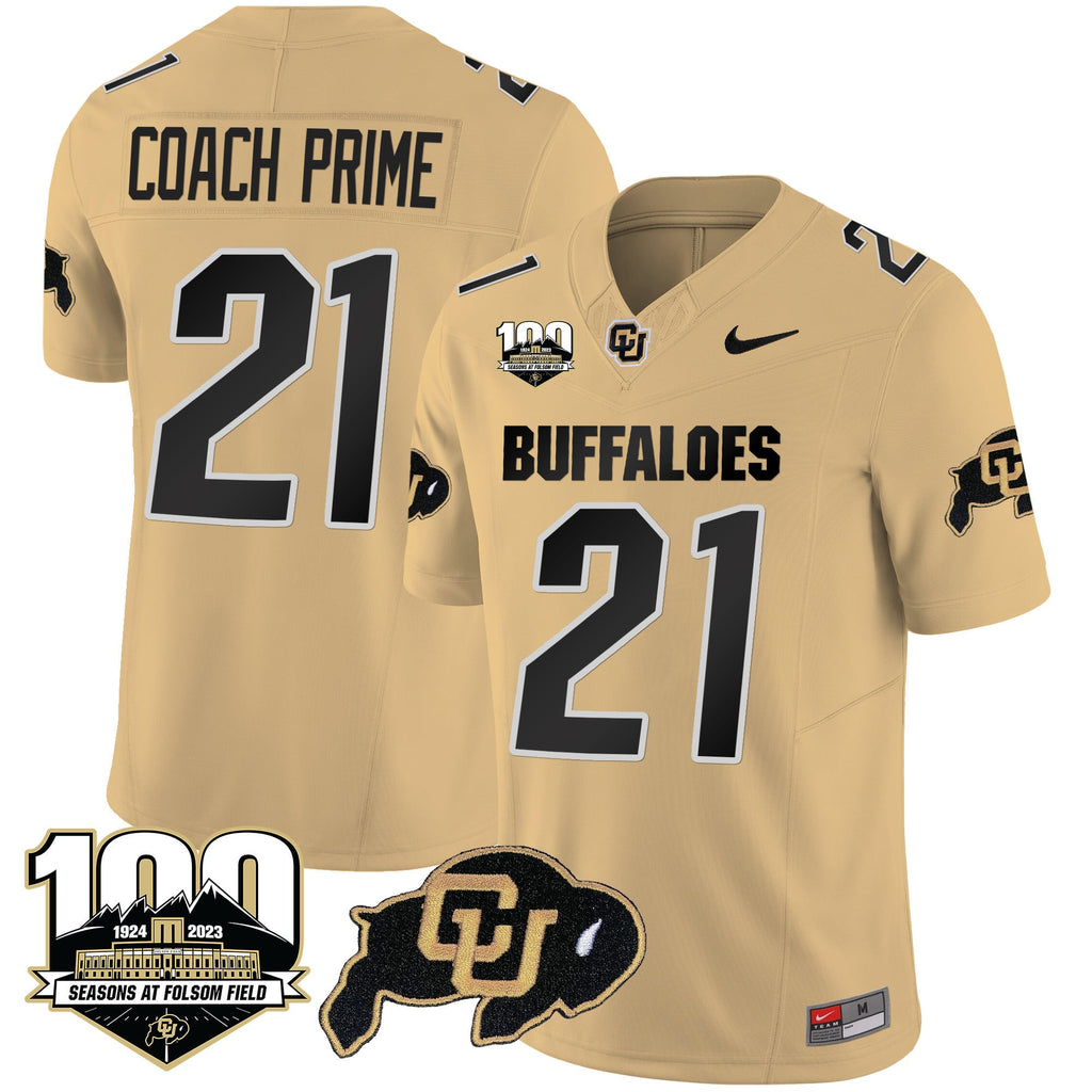 Men's Colorado Buffaloes 100 Seasons Patch Vapor Limited Jersey - All Stitched