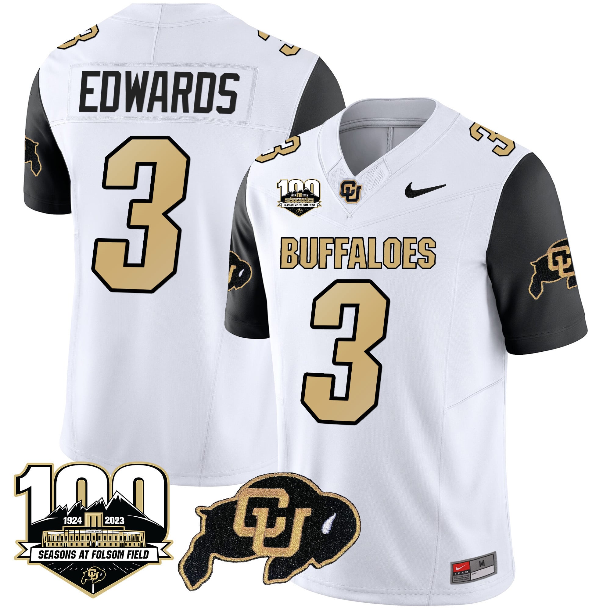 Men's Colorado Buffaloes 100 Seasons Patch Vapor Limited Jersey - All Stitched