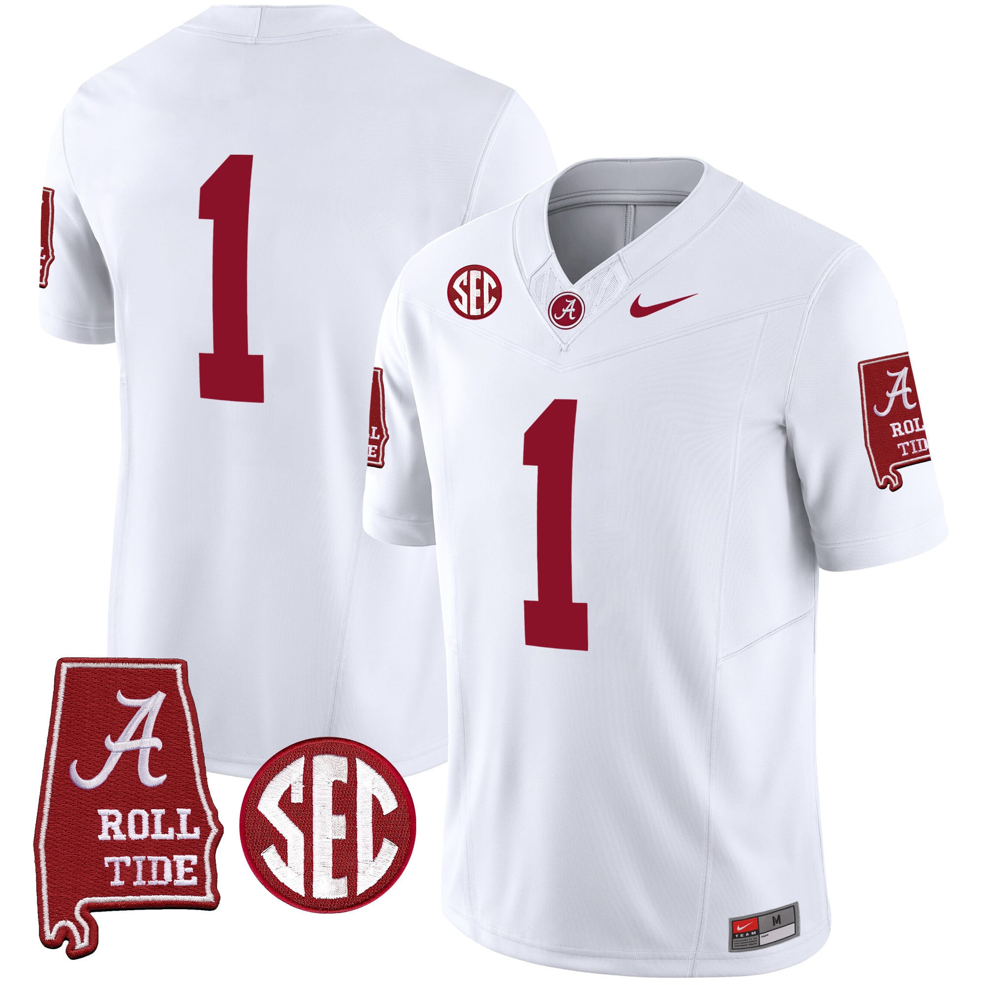 Men's Alabama Crimson Tide Vapor Limited Jersey V5 - Alabama Map - All Stitched