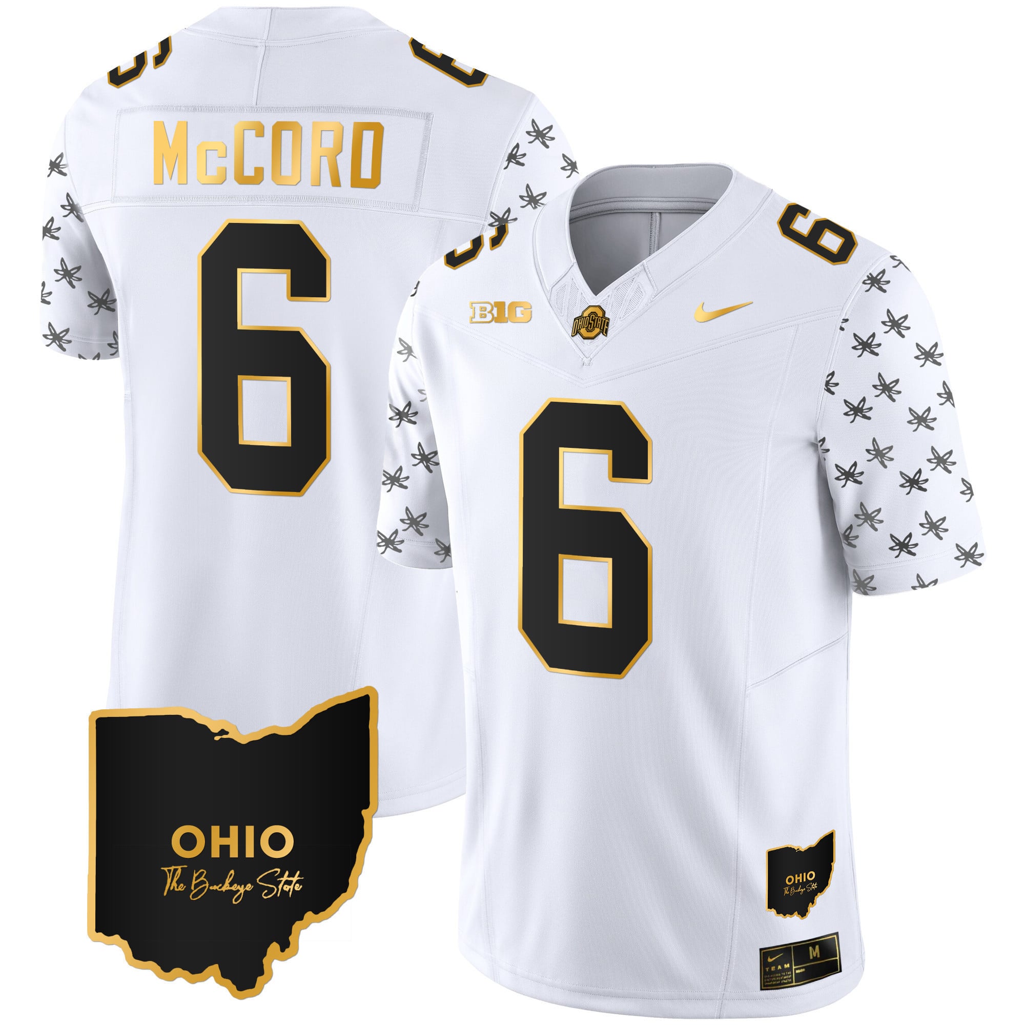 Men's Ohio State Buckeyes 2023 Alternate Gold Jersey - Stitched