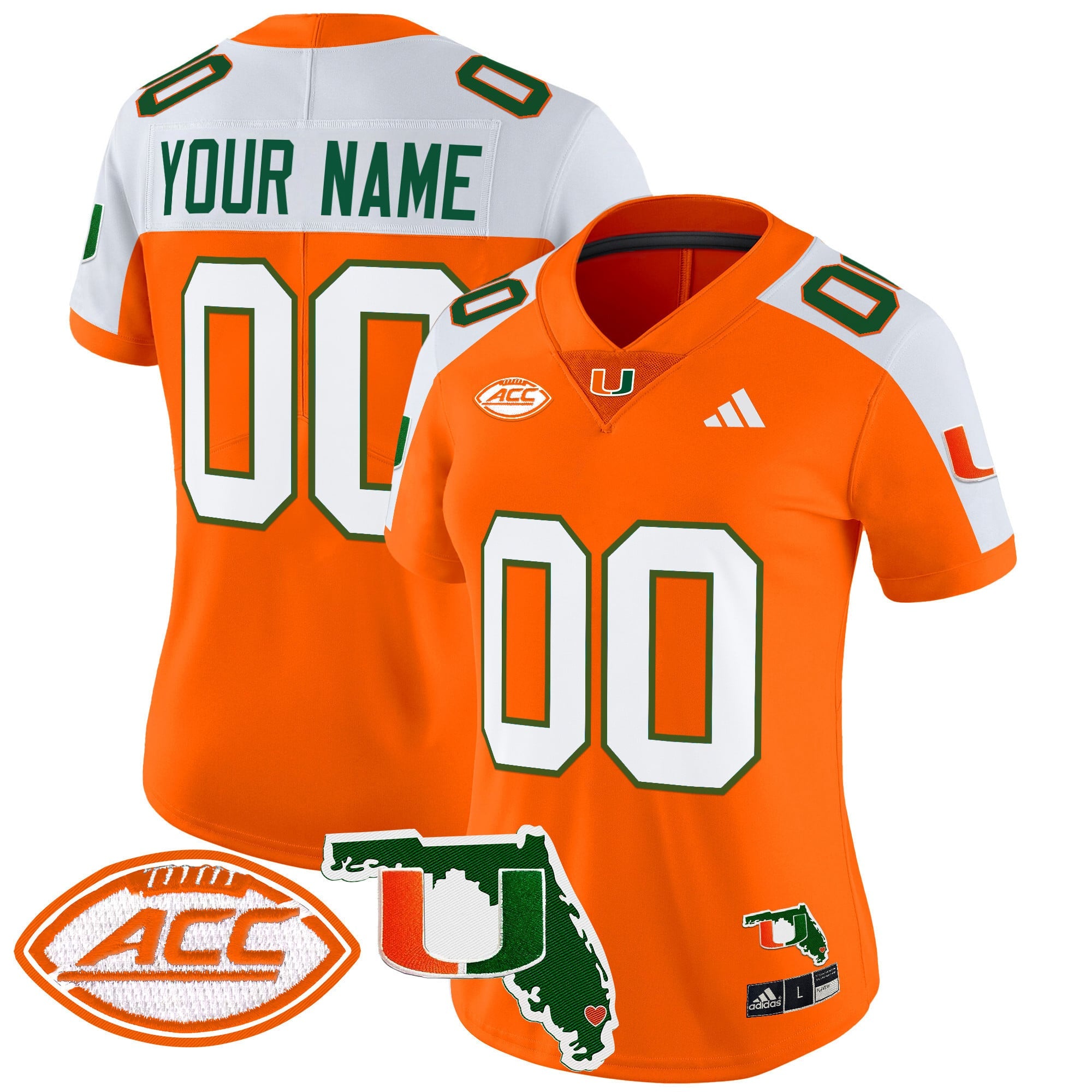 Miami Hurricanes 2024 Florida Patch Vapor Limited Custom Jersey - All Stitched