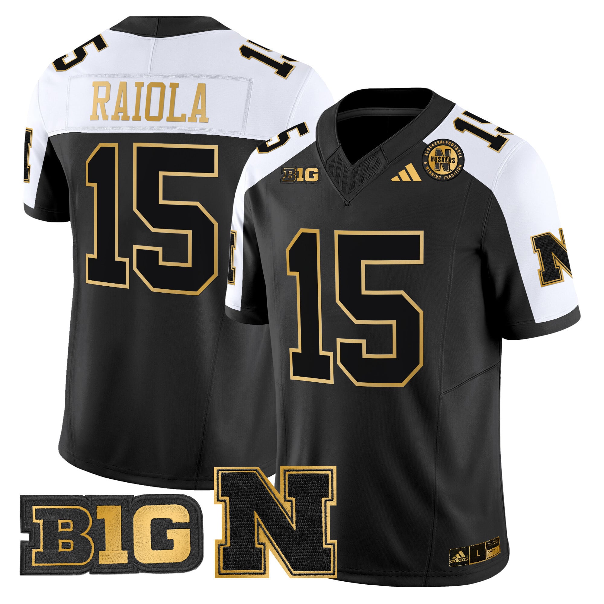 Men's Nebraska Cornhuskers 2024 Gold Vapor Limited Jersey - All Stitched