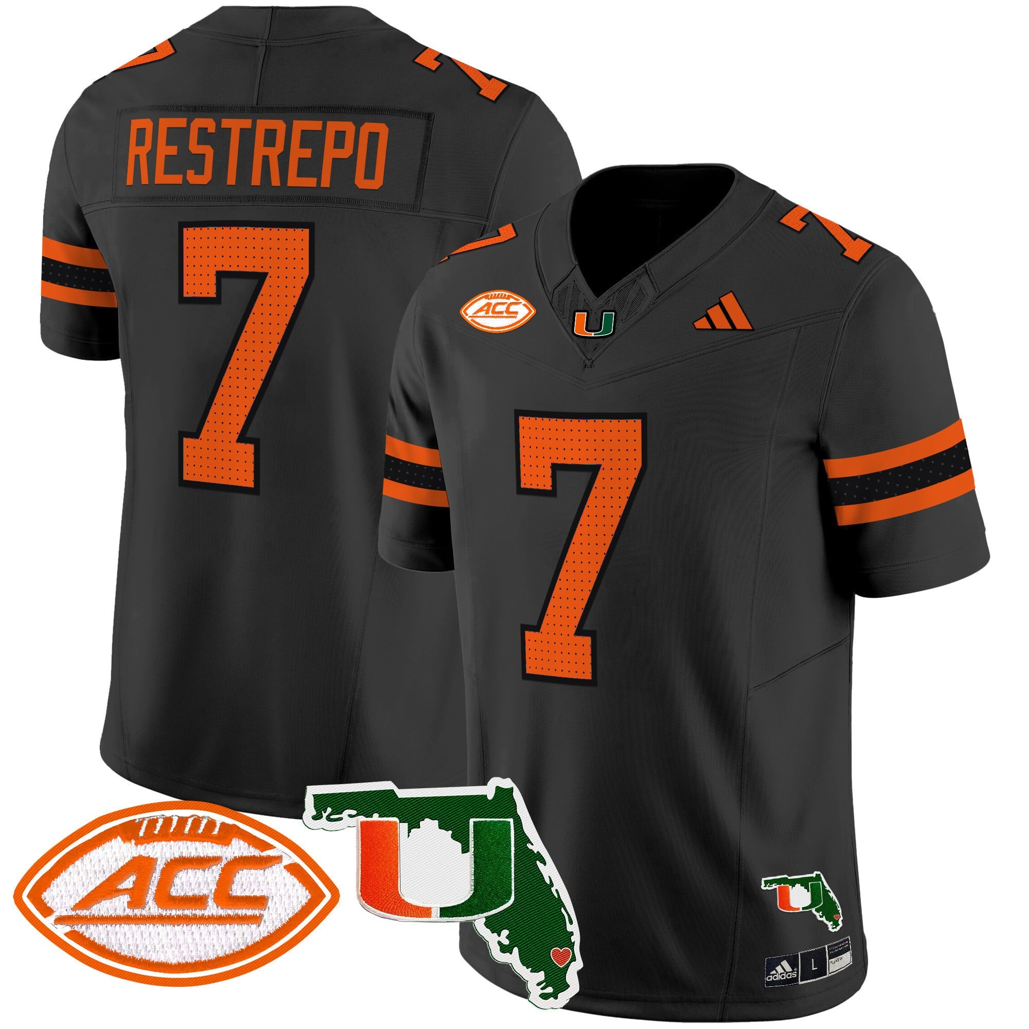 Men's Miami Hurricanes 2024 Florida Patch Vapor Limited Jersey - All Stitched