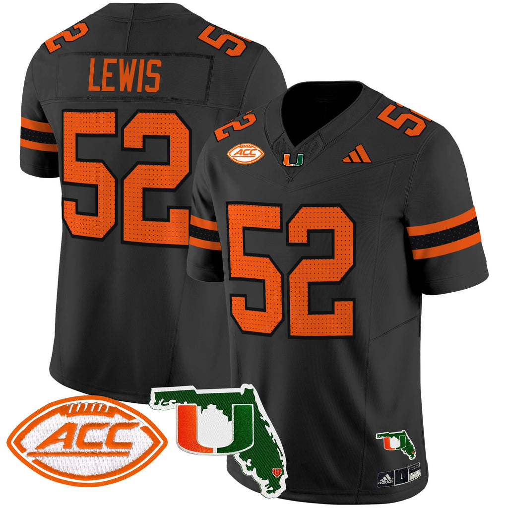 Men's Miami Hurricanes 2024 Florida Patch Vapor Limited Jersey - All Stitched
