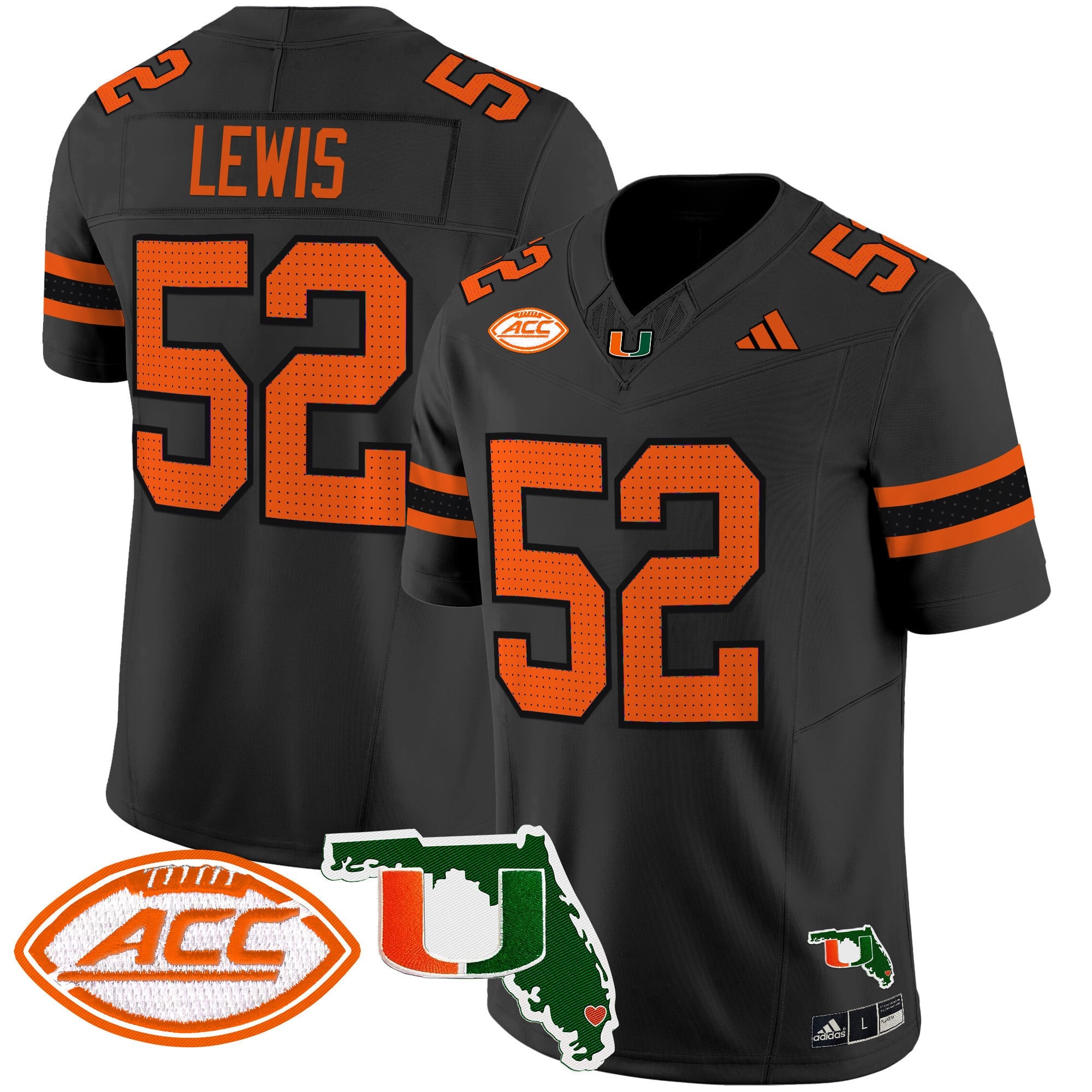 Men's Miami Hurricanes 2024 Florida Patch Vapor Limited Jersey - All Stitched