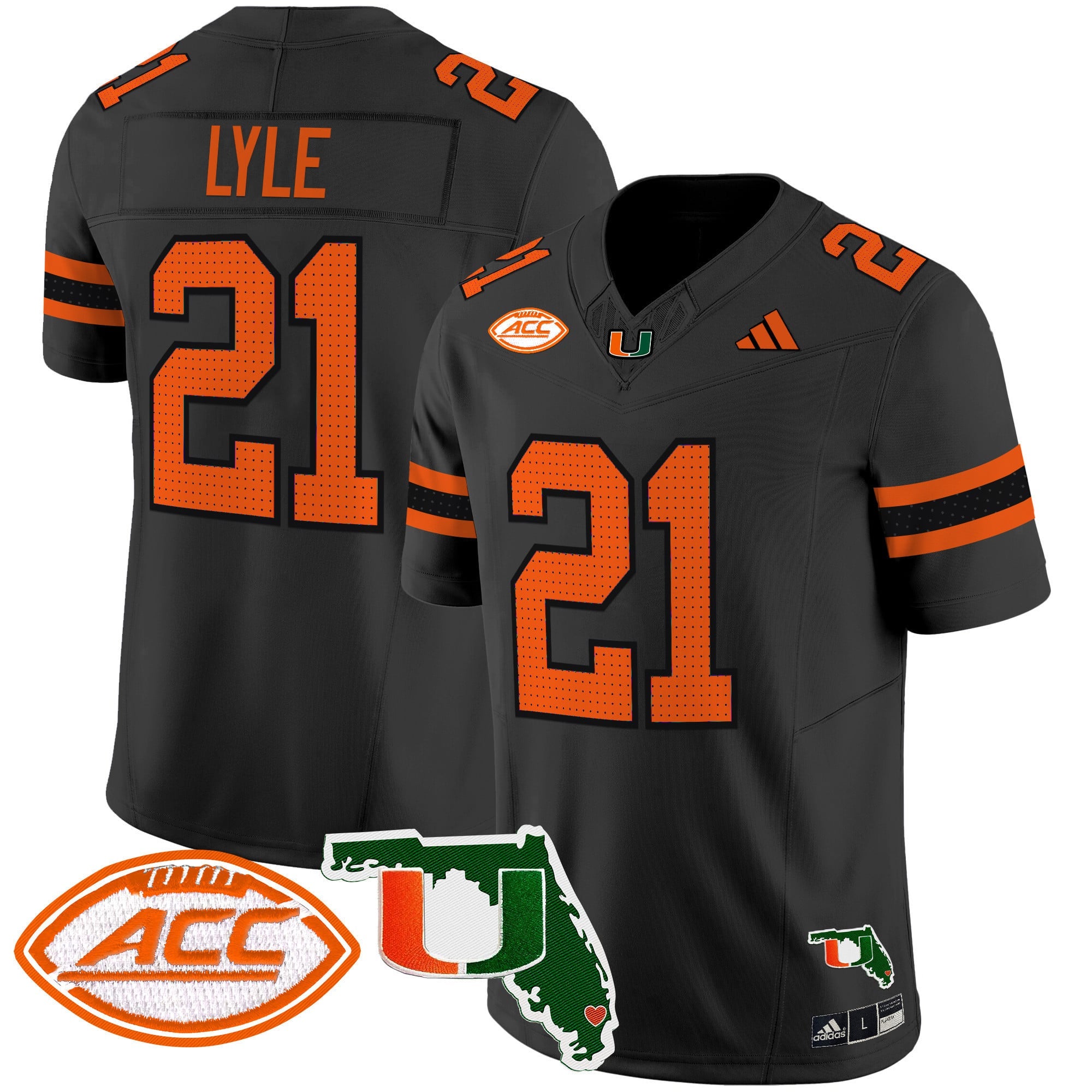 Men's Miami Hurricanes 2024 Florida Patch Vapor Limited Jersey - All Stitched