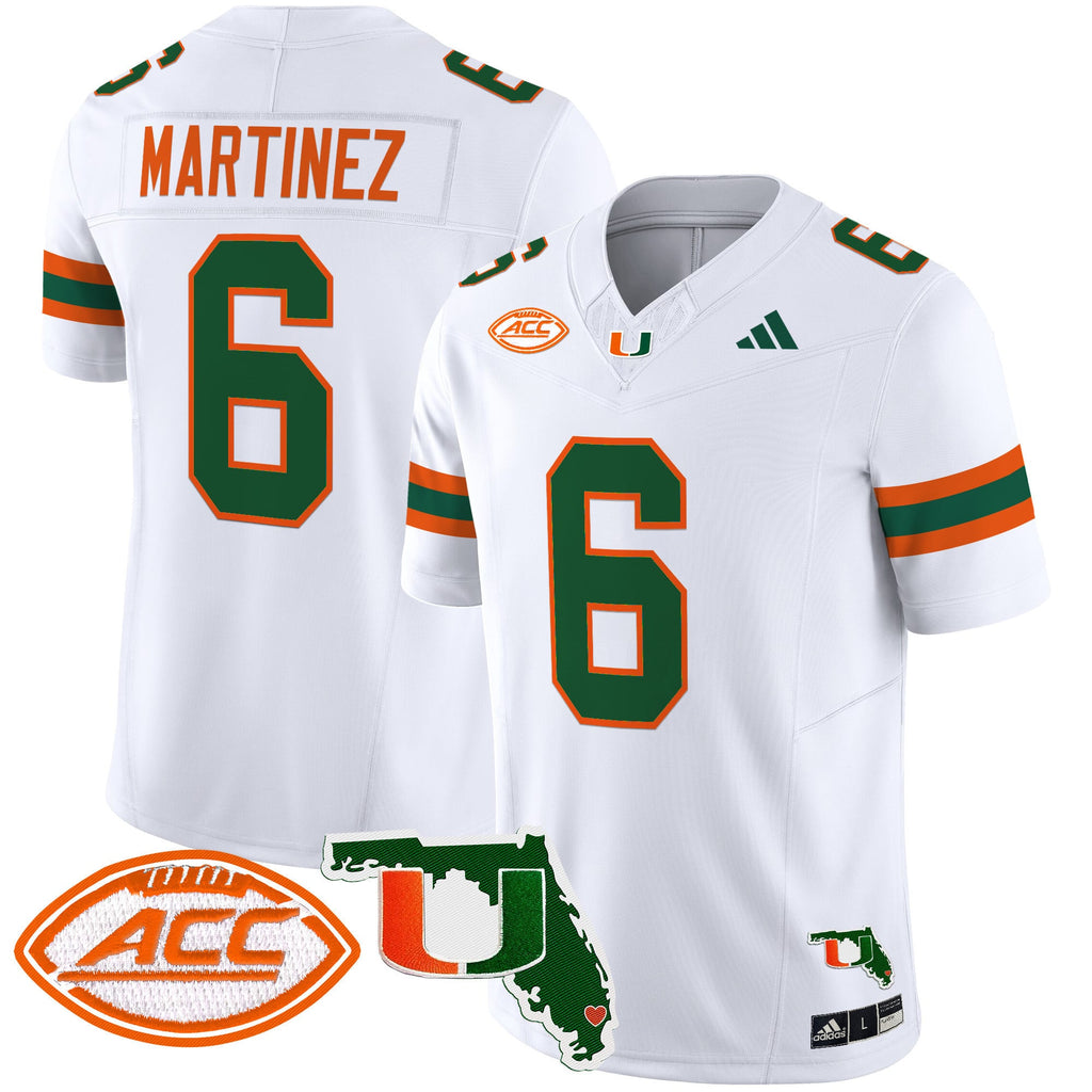 Men's Miami Hurricanes 2024 Florida Patch Vapor Limited Jersey - All Stitched