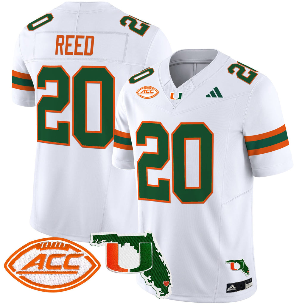 Men's Miami Hurricanes 2024 Florida Patch Vapor Limited Jersey - All Stitched